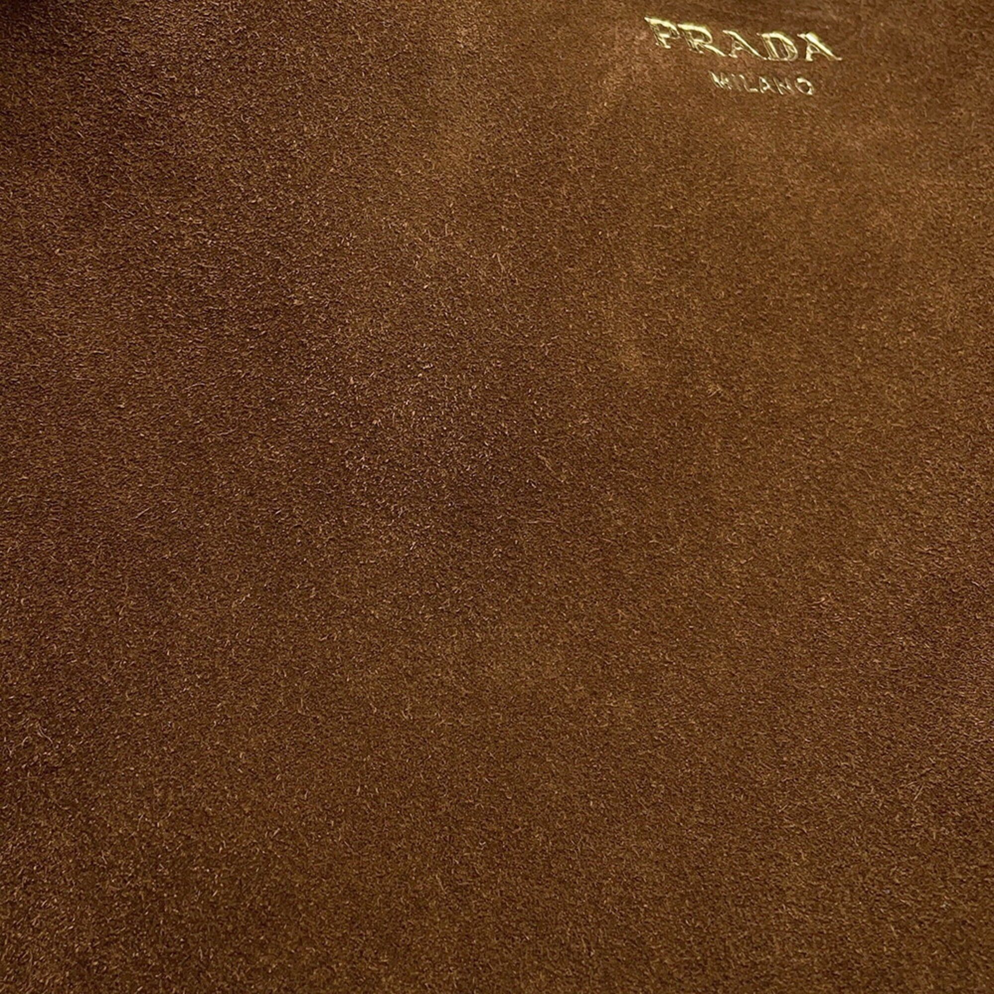 Prada Prada handbag, buckle, medium suede, 1BA434, PRADA 2-way shoulder bag, Size ONE SIZE - 7 Thumbnail