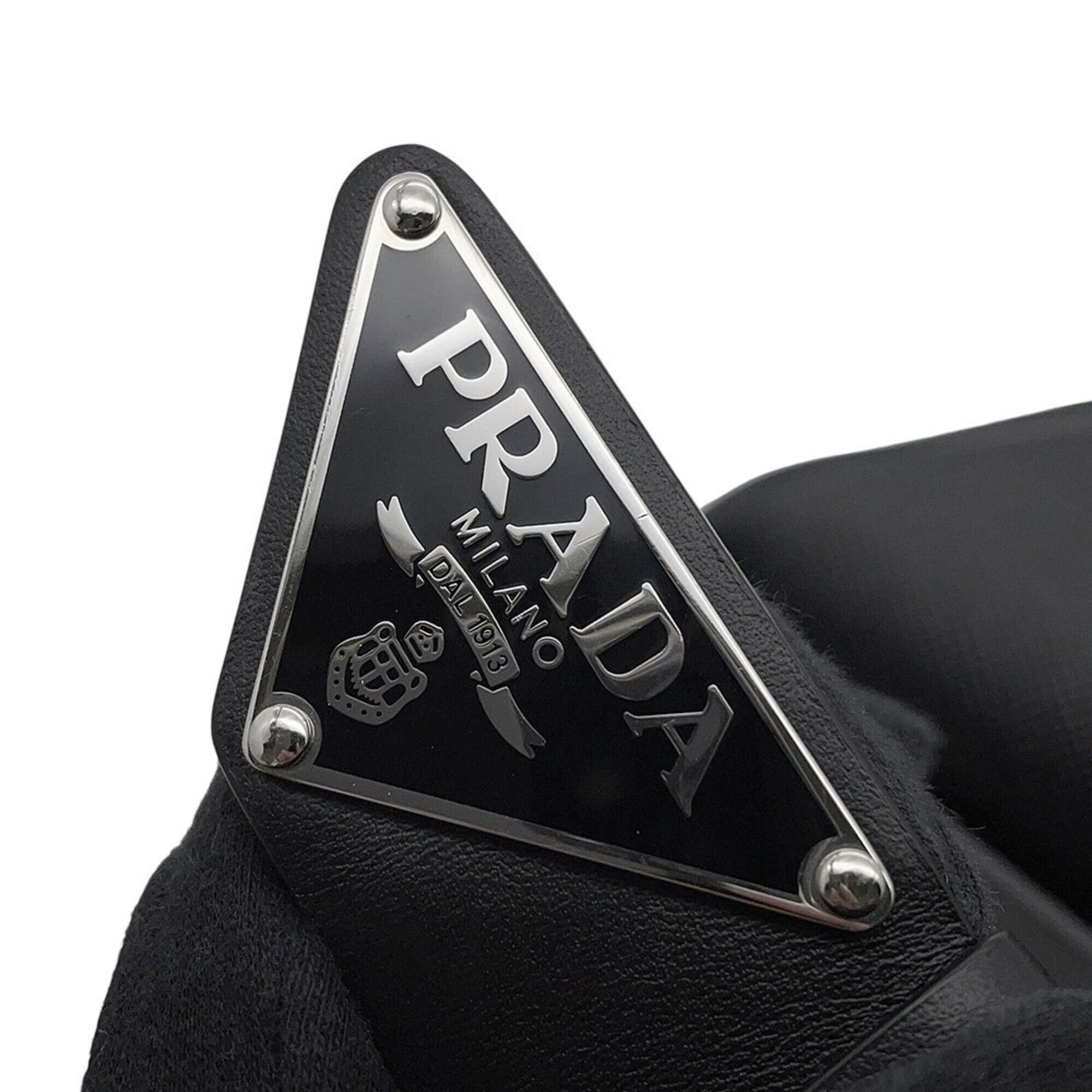 Prada Prada Triangle Shoulder Bag, Saffiano Leather, 2VL039, PRADA Body Black, Handbag, Size ONE SIZE - 7 Thumbnail