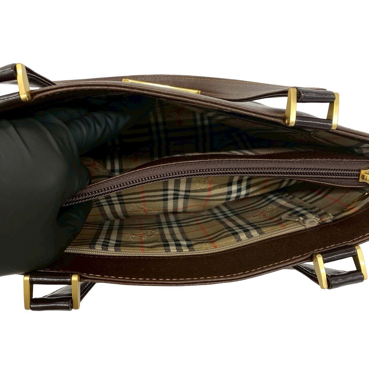 Burberry Burberry Burberry Leather Handbag Leather Tote Bag DUTY FREE for USA Size ONE SIZE - 11 Thumbnail