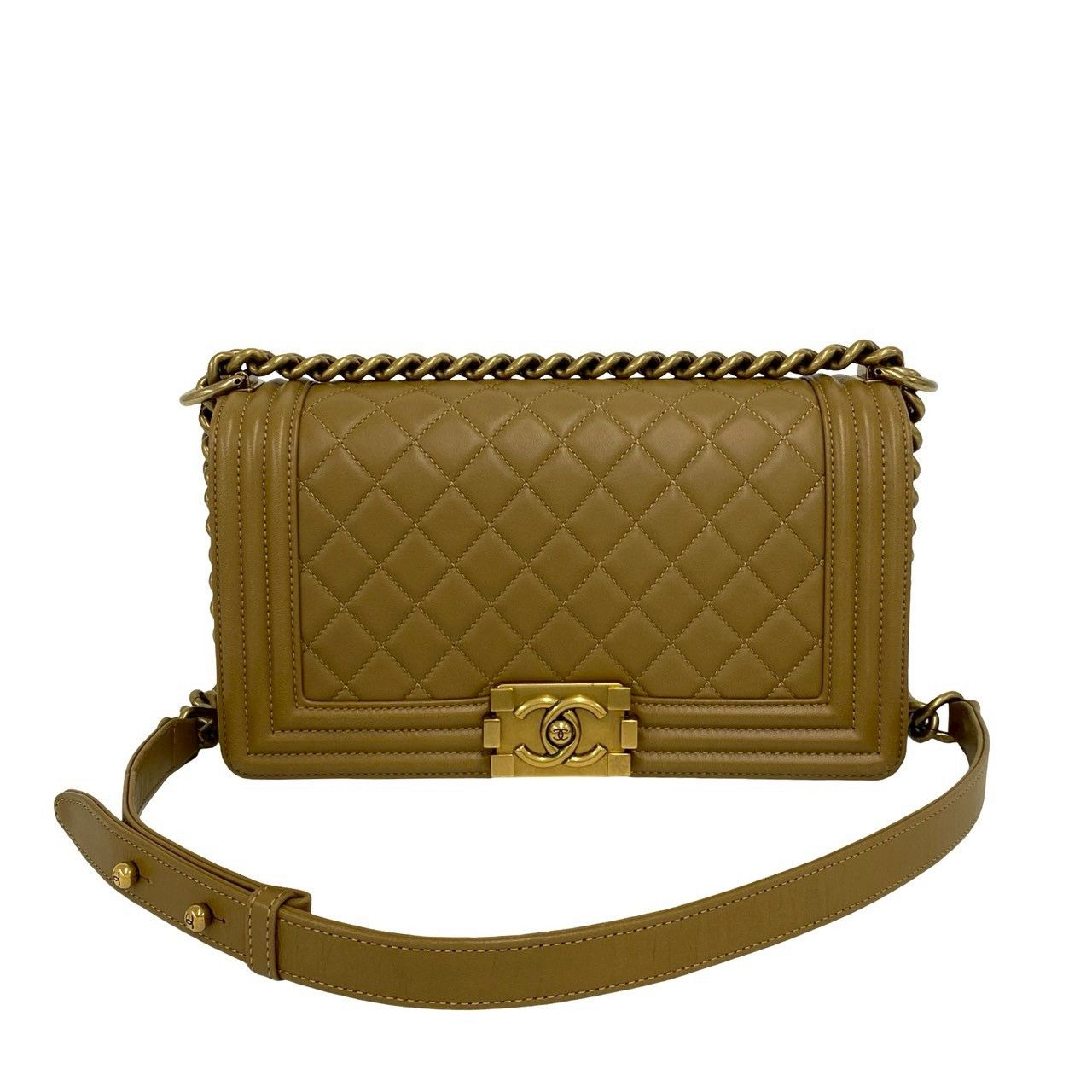 Chanel Chanel Chanel Boy Chanel Lambskin Shoulder Bag Leather Shoulder Bag DUTY FREE for USA Size ONE SIZE - 2 Thumbnail