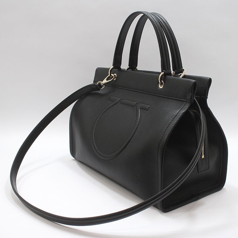 Salvatore Ferragamo Black Gancini Meera Shoulder Bag Size ONE SIZE - 3 Thumbnail