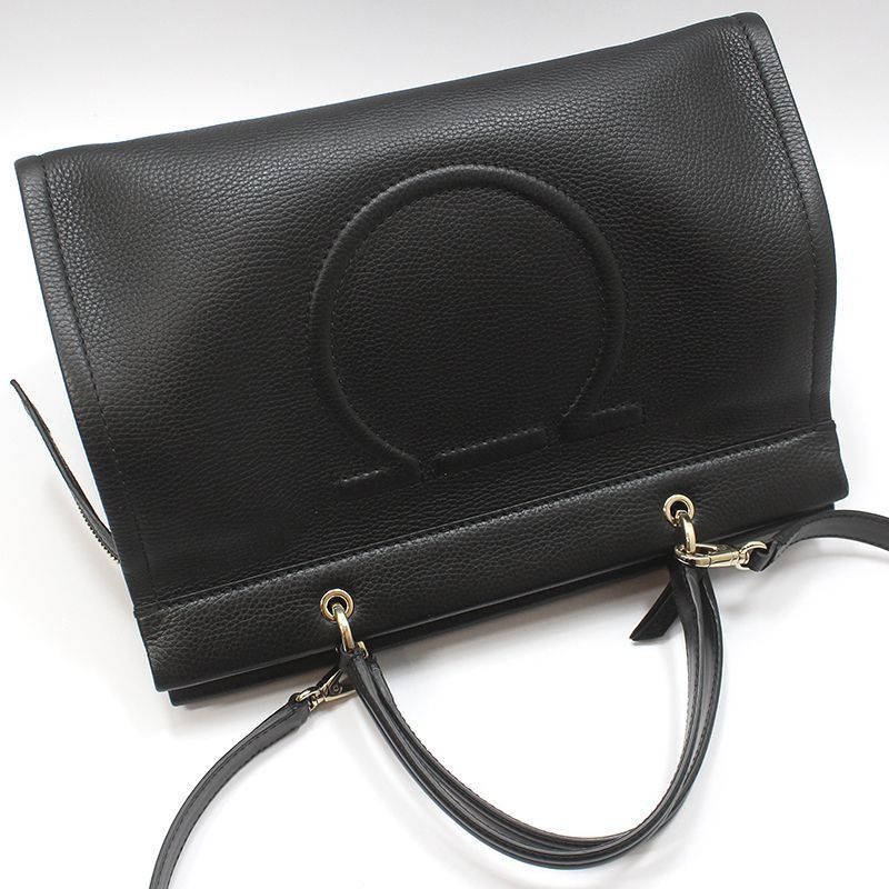 Salvatore Ferragamo Black Gancini Meera Shoulder Bag Size ONE SIZE - 4 Thumbnail