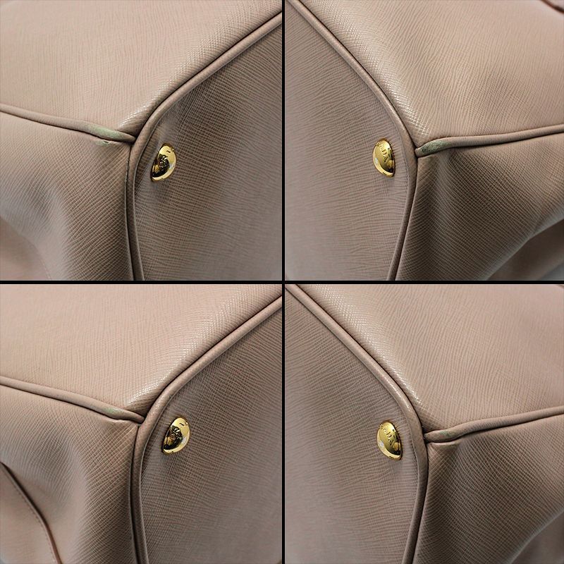 Prada Cameo Saffiano Lux Gold Double Zipper Tote Bag Size ONE SIZE - 9 Thumbnail