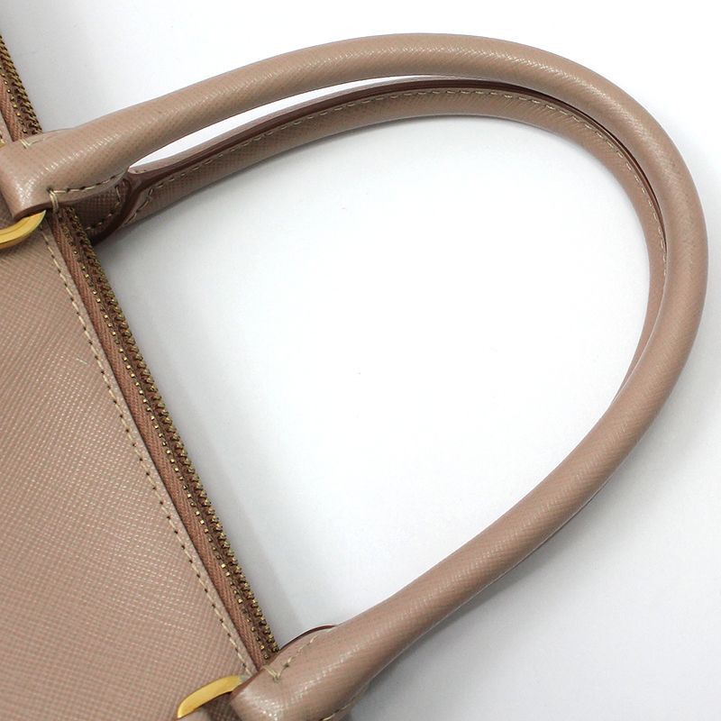 Prada Cameo Saffiano Lux Gold Double Zipper Tote Bag Size ONE SIZE - 7 Thumbnail