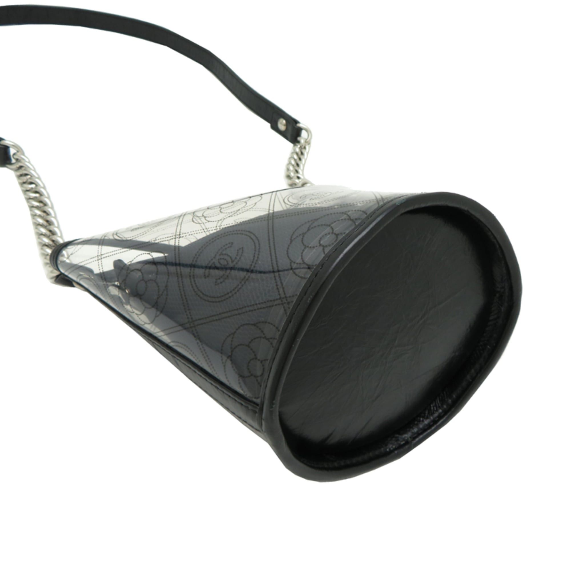 Chanel Chanel Camellia Bucket Women's Shoulder Bag A57636 Vinyl Black Size ONE SIZE - 3 Thumbnail