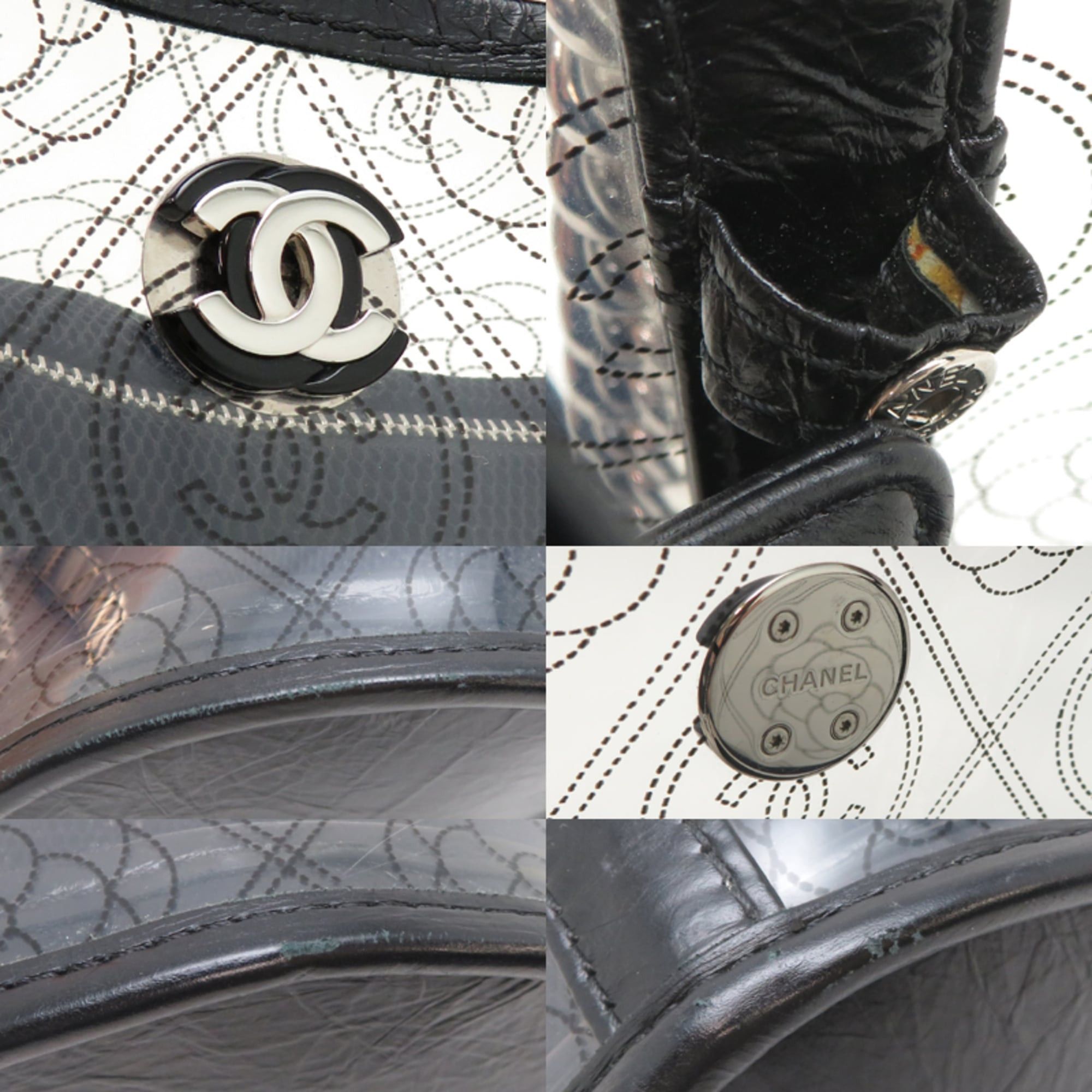 Chanel Chanel Camellia Bucket Women's Shoulder Bag A57636 Vinyl Black Size ONE SIZE - 10 Thumbnail