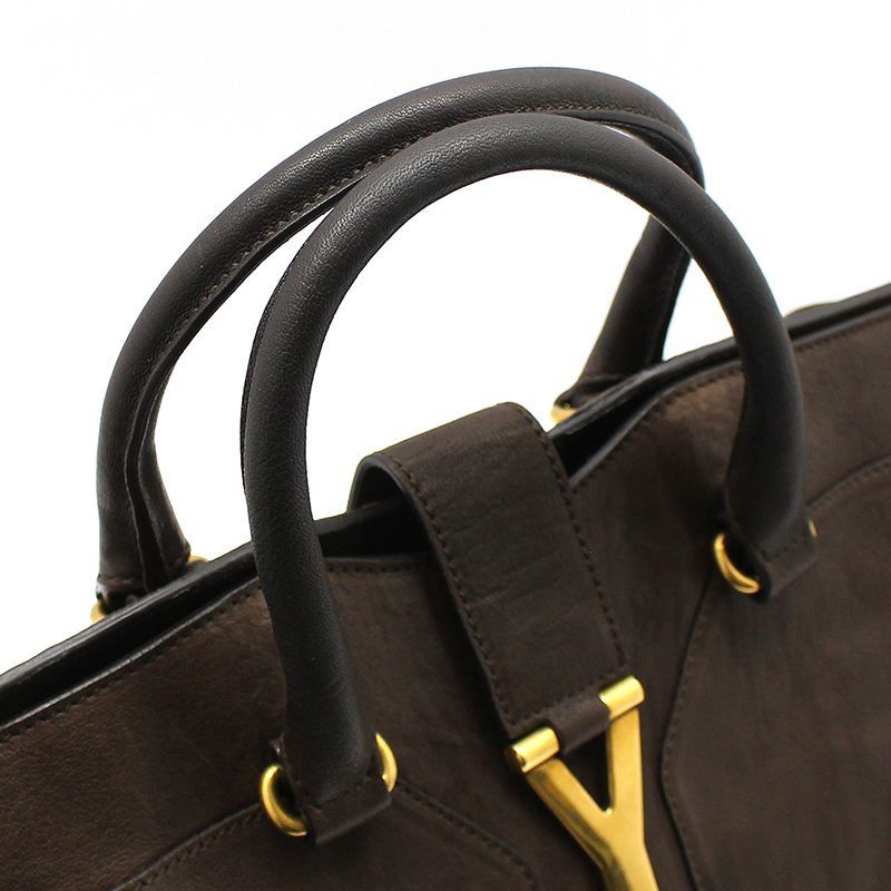 Yves Saint Laurent Yves Saint Laurent Cabas Chyc Medium Gold Logo Tote Bag Size ONE SIZE - 6 Thumbnail