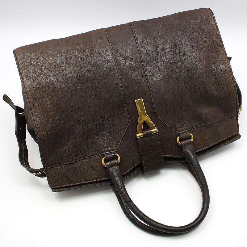 Yves Saint Laurent Yves Saint Laurent Cabas Chyc Medium Gold Logo Tote Bag Size ONE SIZE - 3 Thumbnail