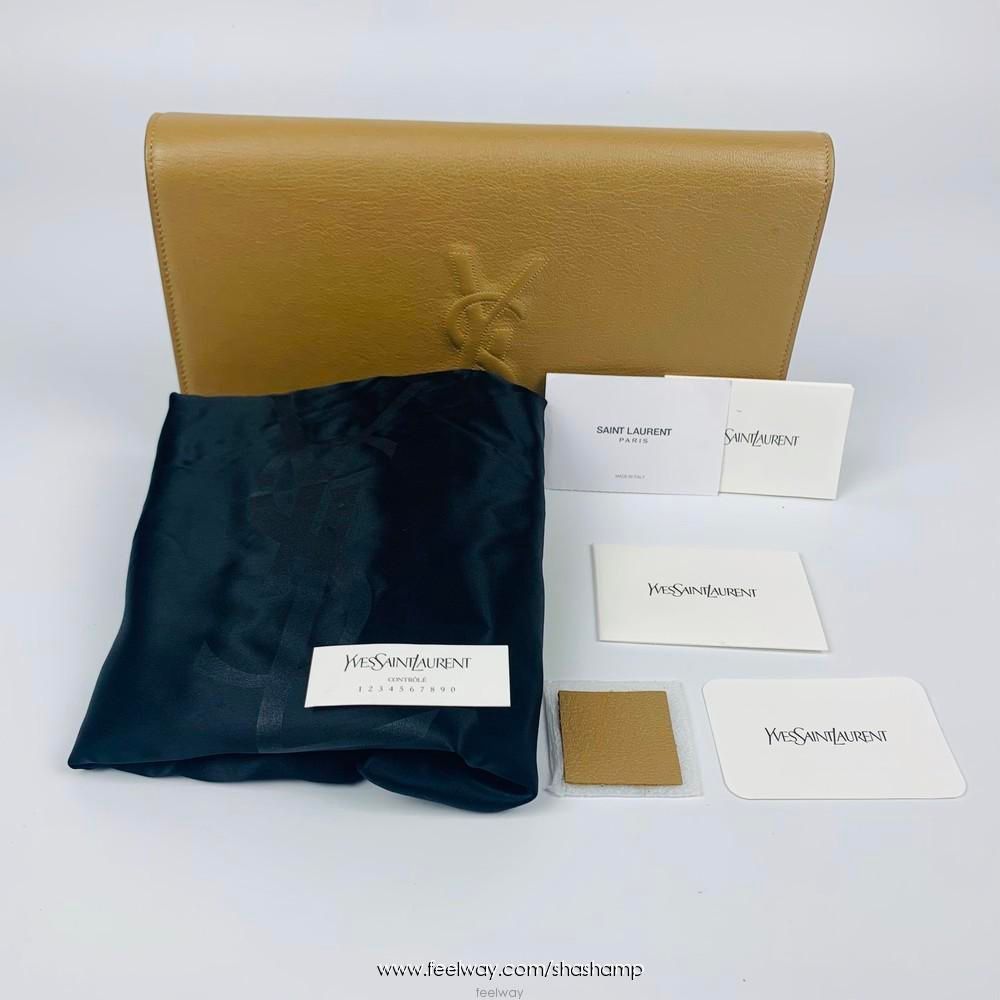 Yves Saint Laurent Brown Clutch Bag Size ONE SIZE - 6 Thumbnail