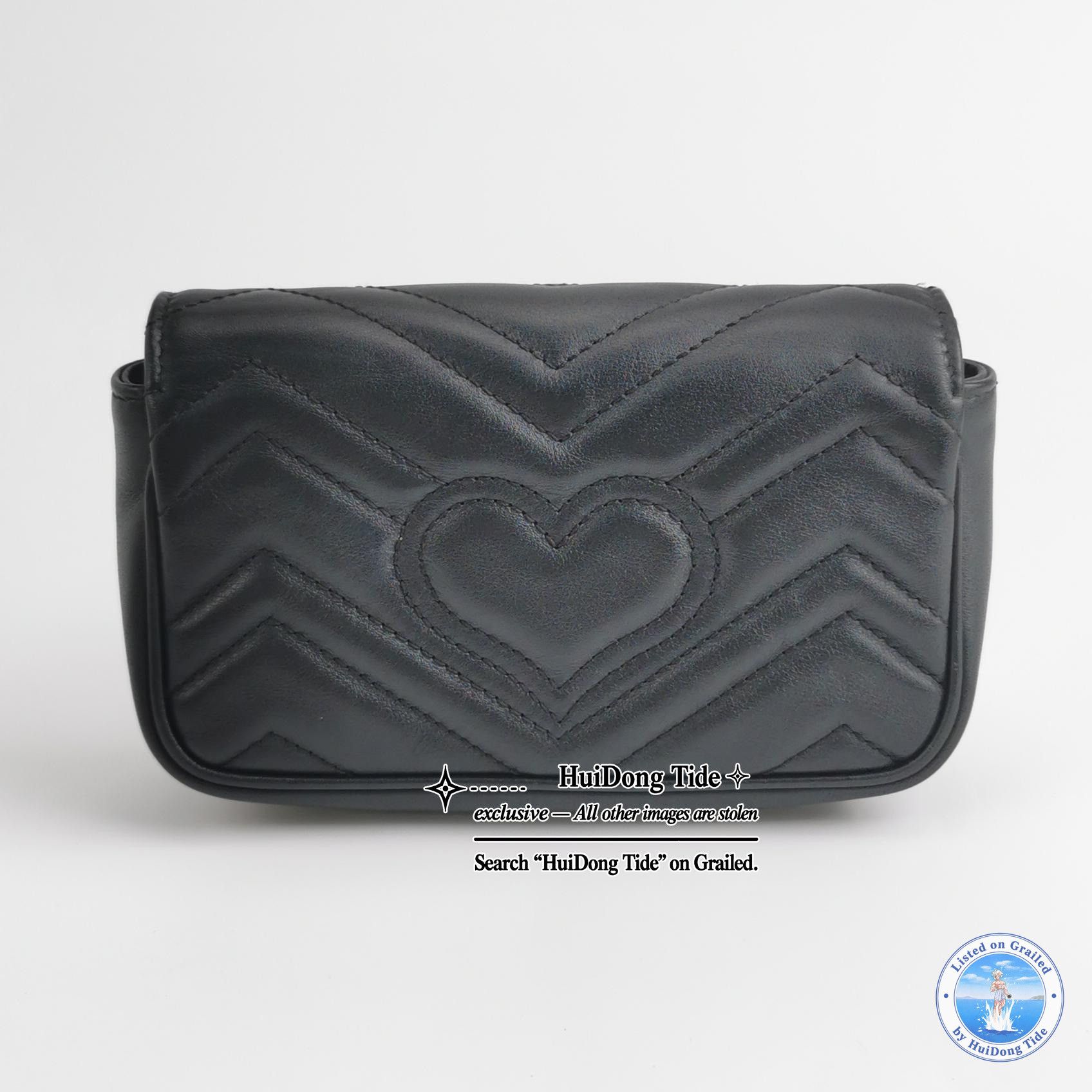 Gucci Gucci GG Marmont Black Leather Mini Shoulder Bag Size ONE SIZE - 5 Thumbnail