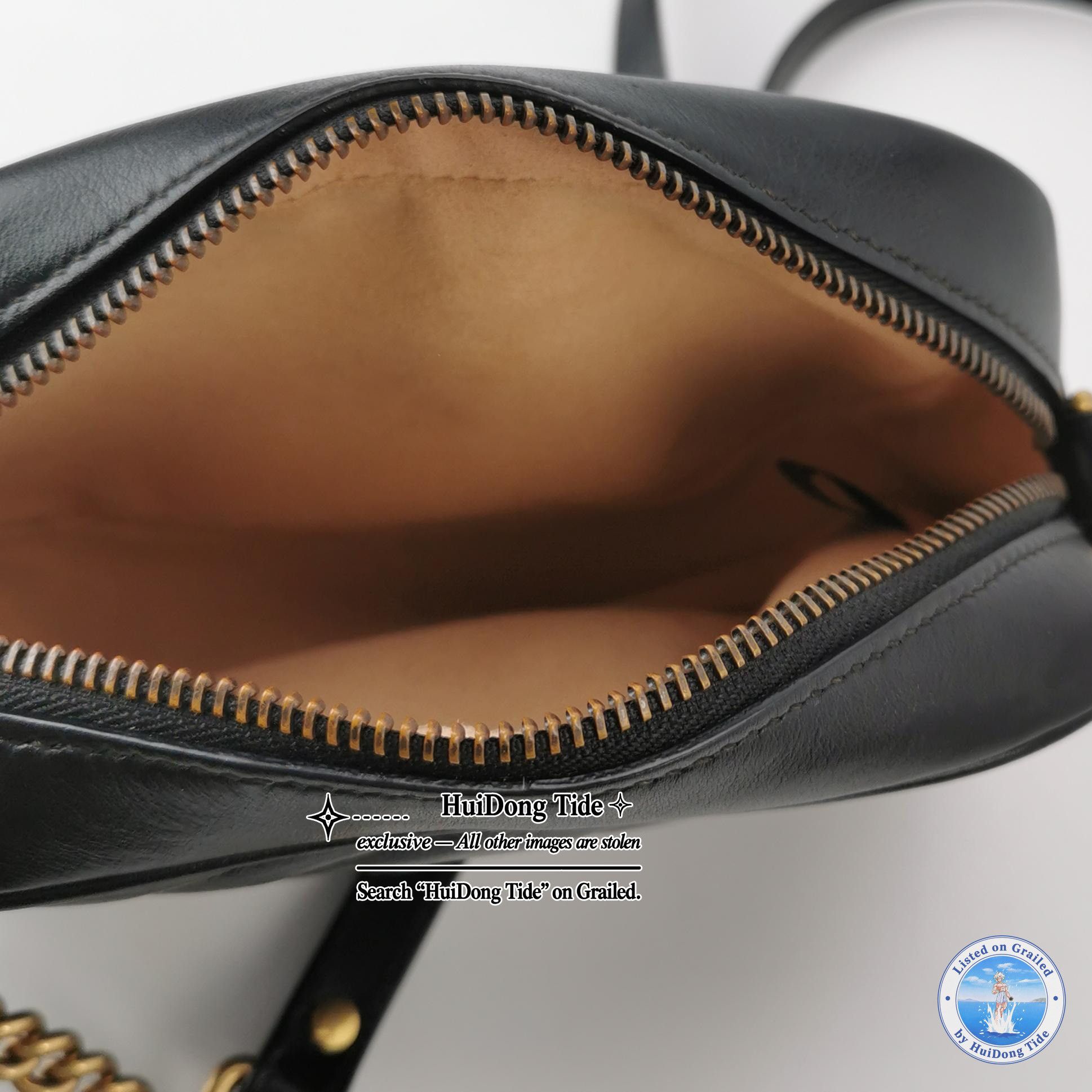 Gucci Gucci GG Marmont Black Leather Quilted Camera Bag Size ONE SIZE - 7 Thumbnail