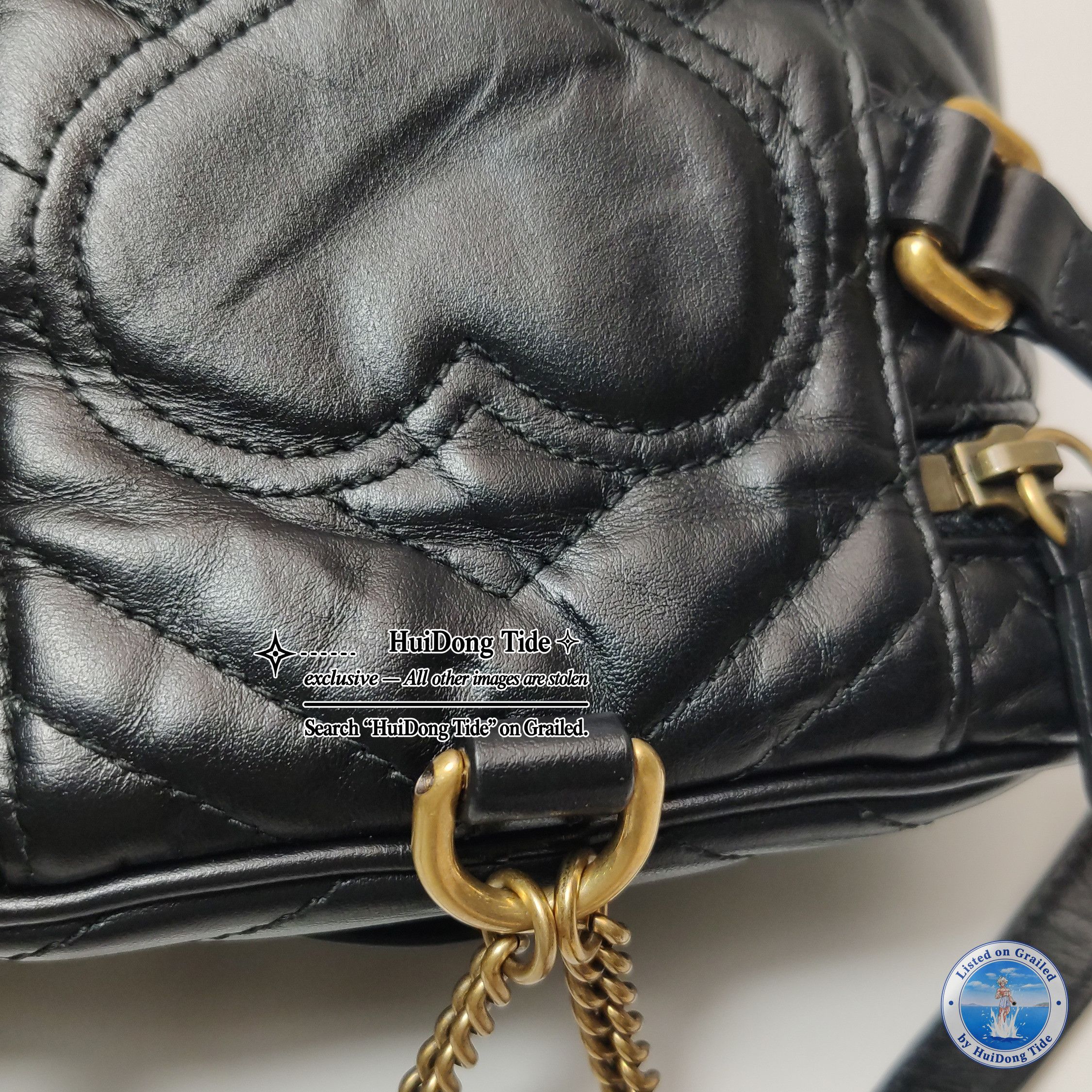 Gucci Gucci GG Marmont Matelasse Leather Mini Backpack One Size Size ONE SIZE - 14 Thumbnail