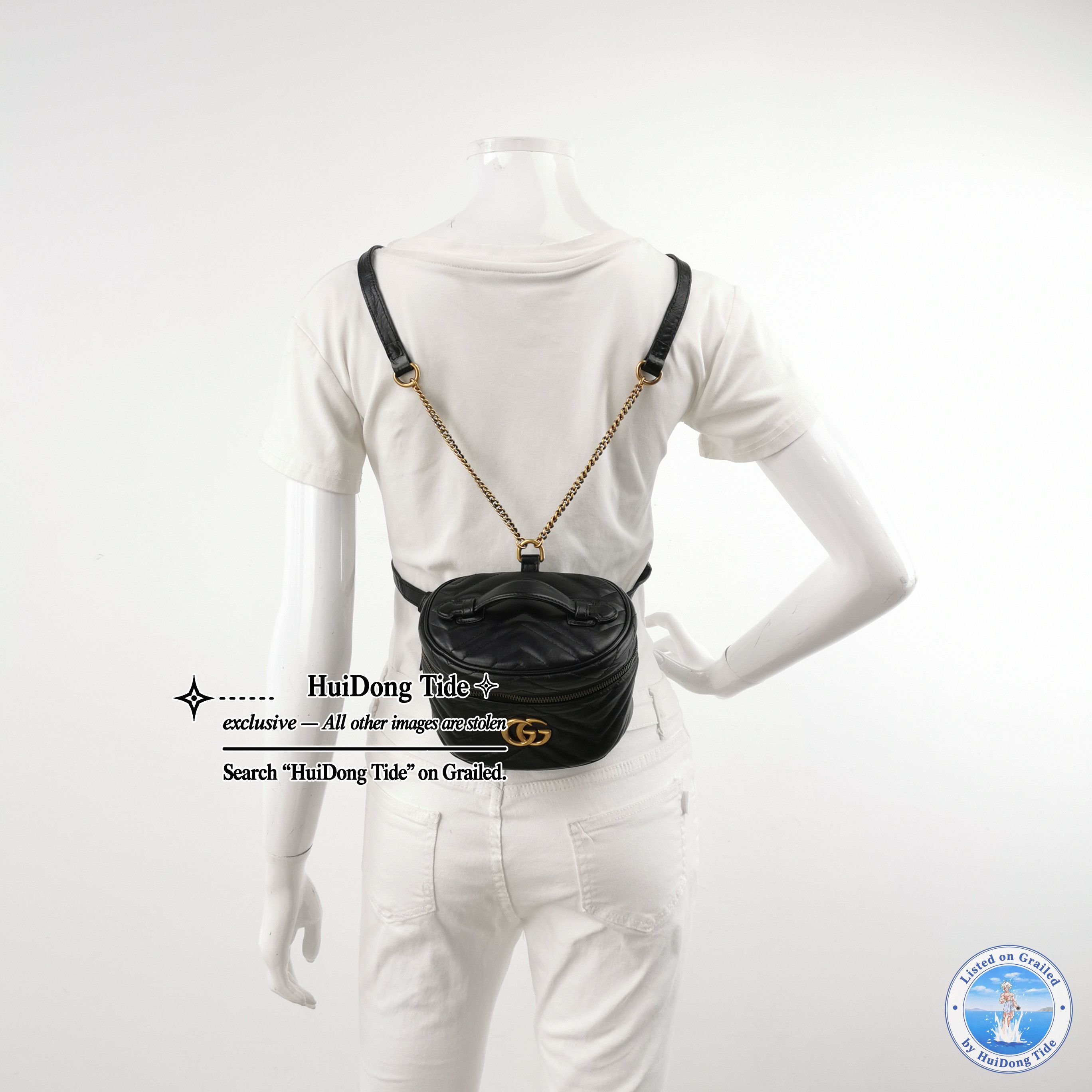 Gucci Gucci GG Marmont Matelasse Leather Mini Backpack One Size Size ONE SIZE - 2 Thumbnail