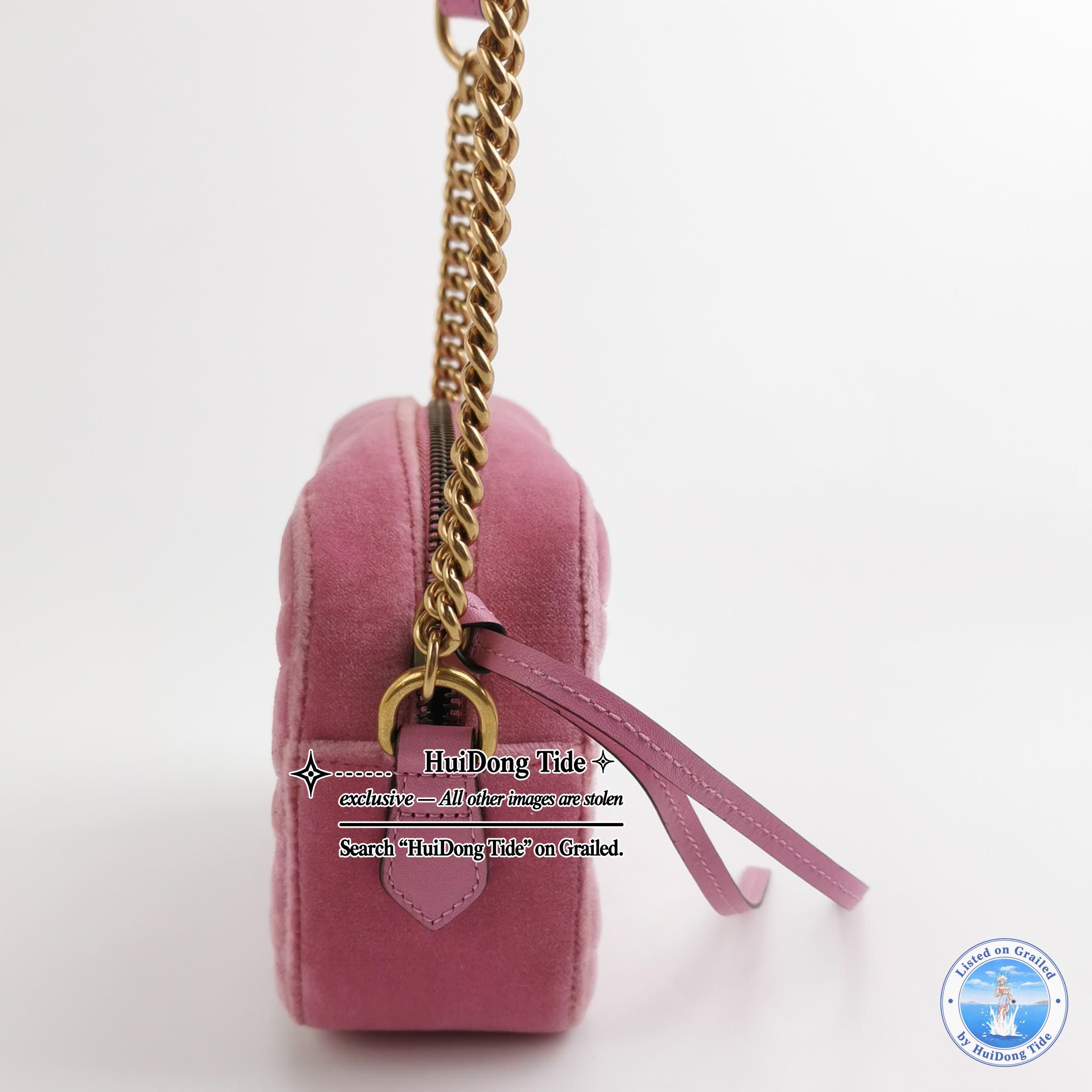 Gucci Gucci GG Marmont Velvet Crystal Shoulder Bag Size OS Size ONE SIZE - 4 Thumbnail
