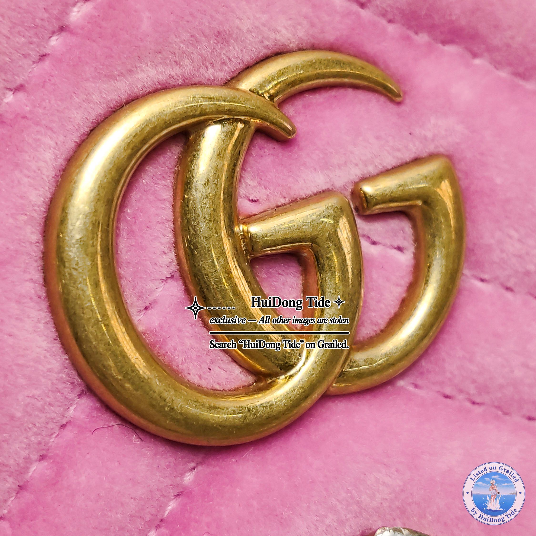 Gucci Gucci GG Marmont Velvet Crystal Shoulder Bag Size OS Size ONE SIZE - 9 Thumbnail