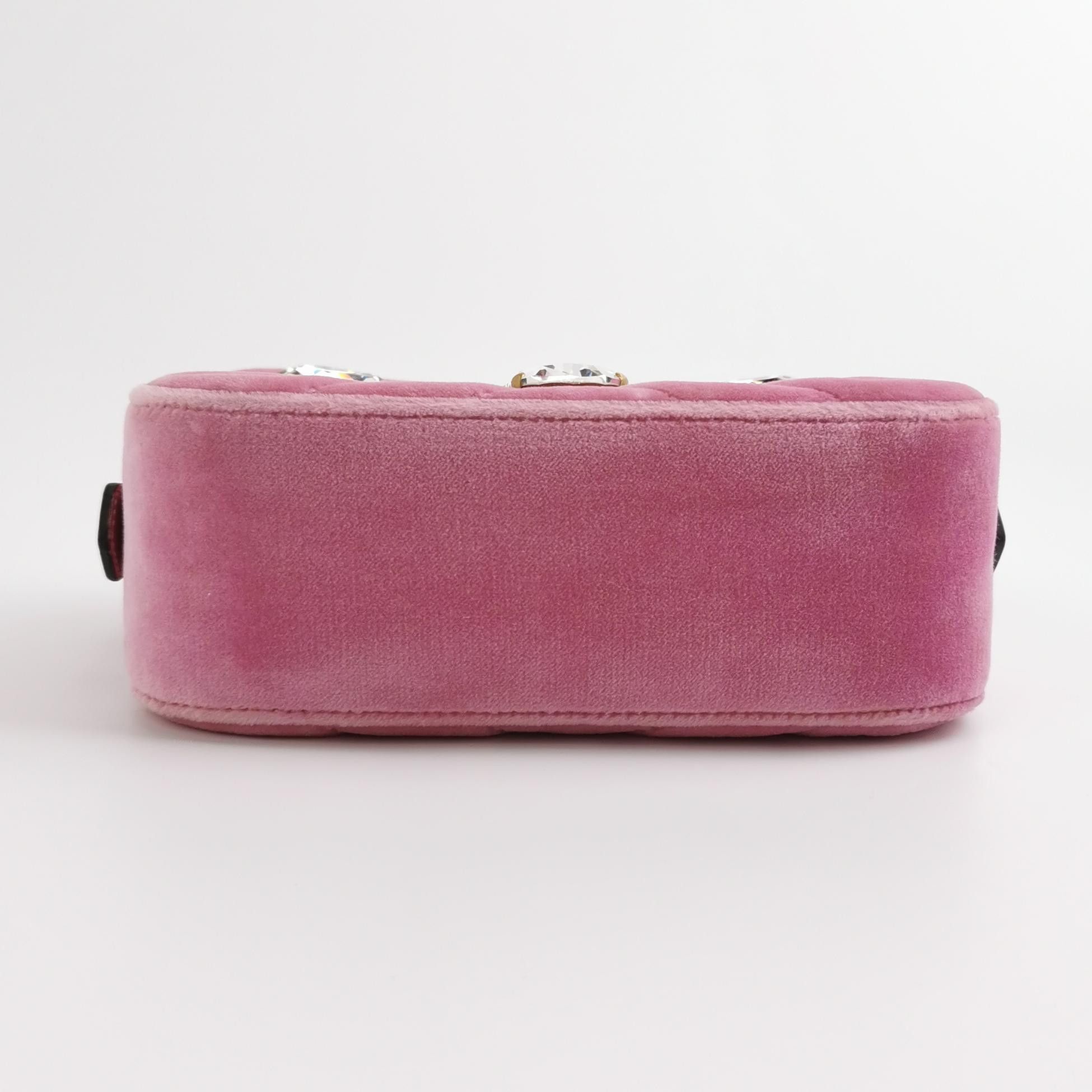 Gucci Gucci GG Marmont Velvet Crystal Shoulder Bag Size OS Size ONE SIZE - 6 Thumbnail