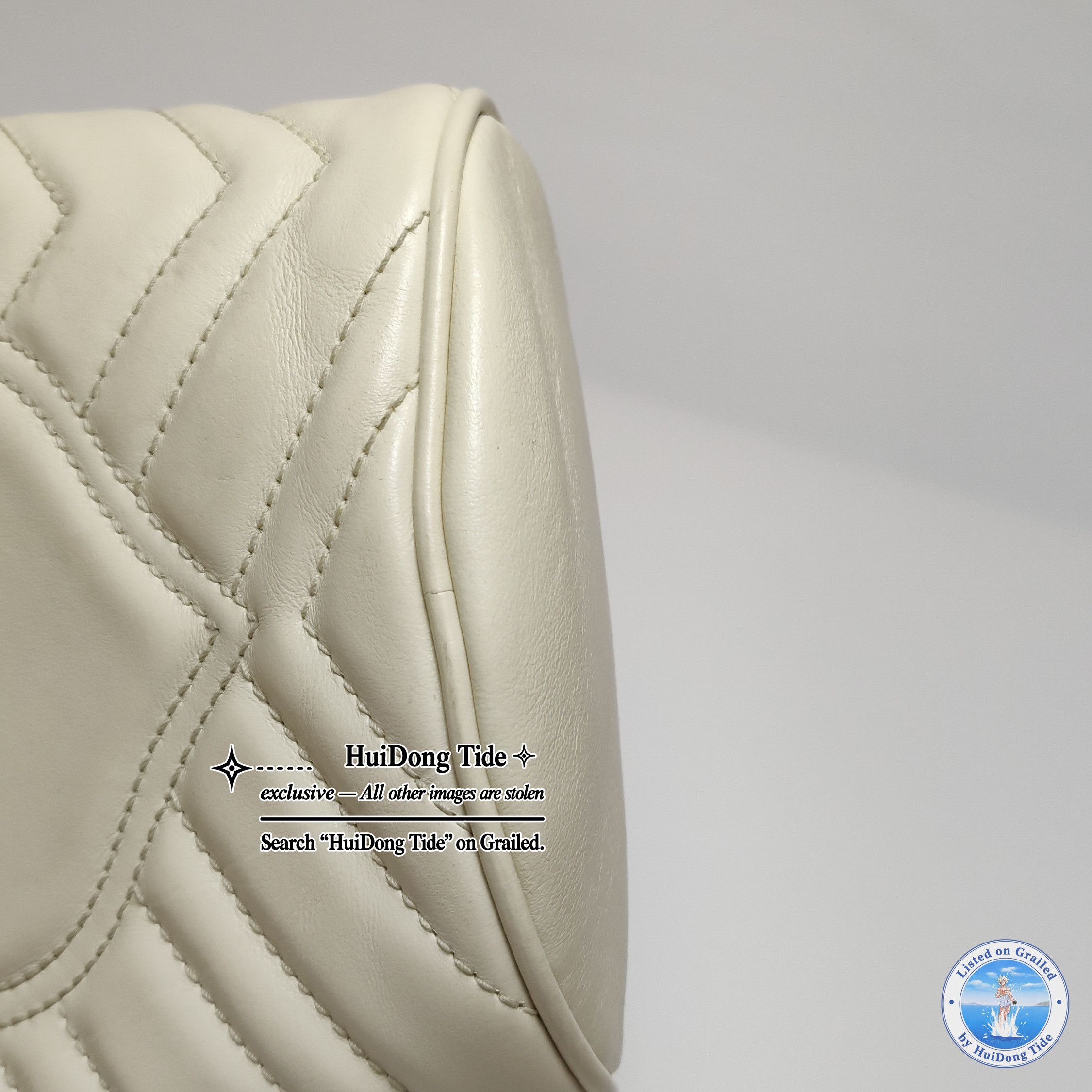 Gucci Gucci GG Marmont White Leather Mini Bucket Bag ONE SIZE Size ONE SIZE - 17 Thumbnail