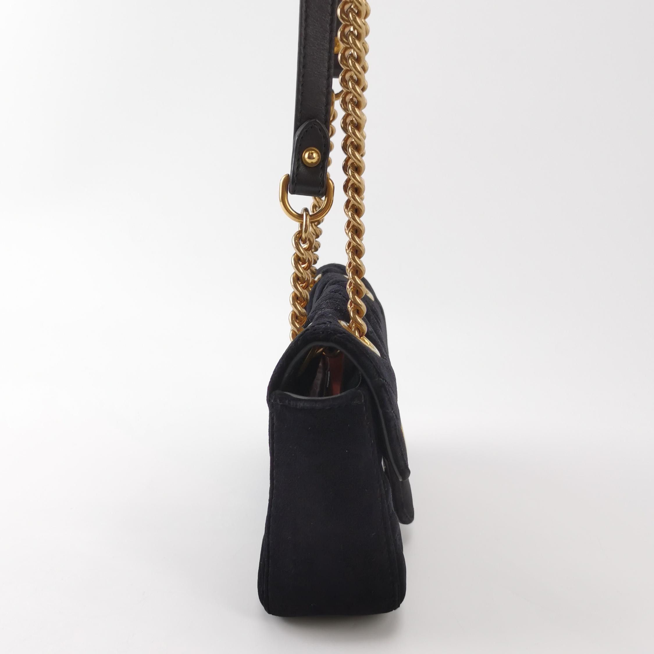 Gucci Gucci GG Marmont Velvet Shoulder Bag Size ONE SIZE - 4 Thumbnail
