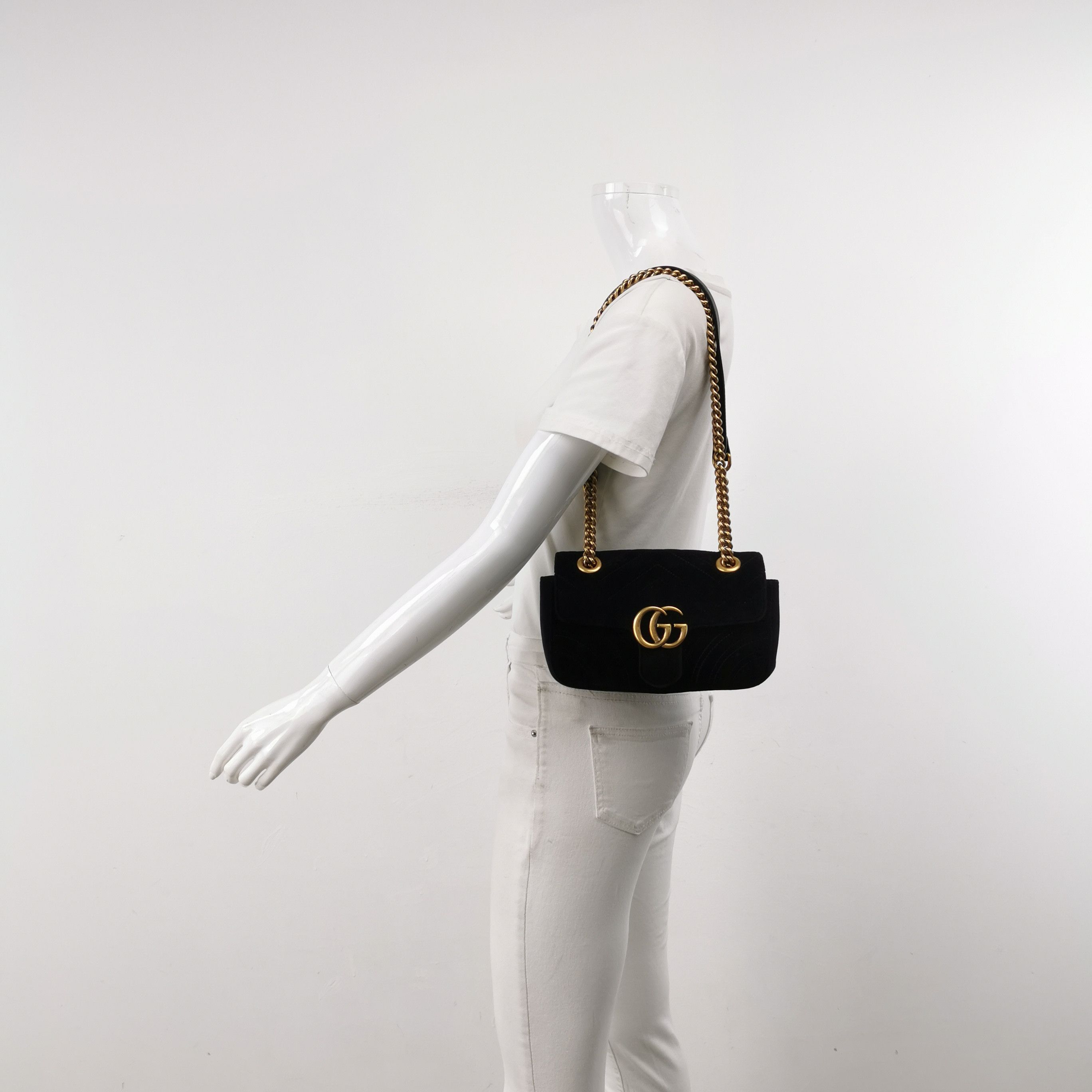 Gucci Gucci GG Marmont Velvet Shoulder Bag Size ONE SIZE - 2 Thumbnail