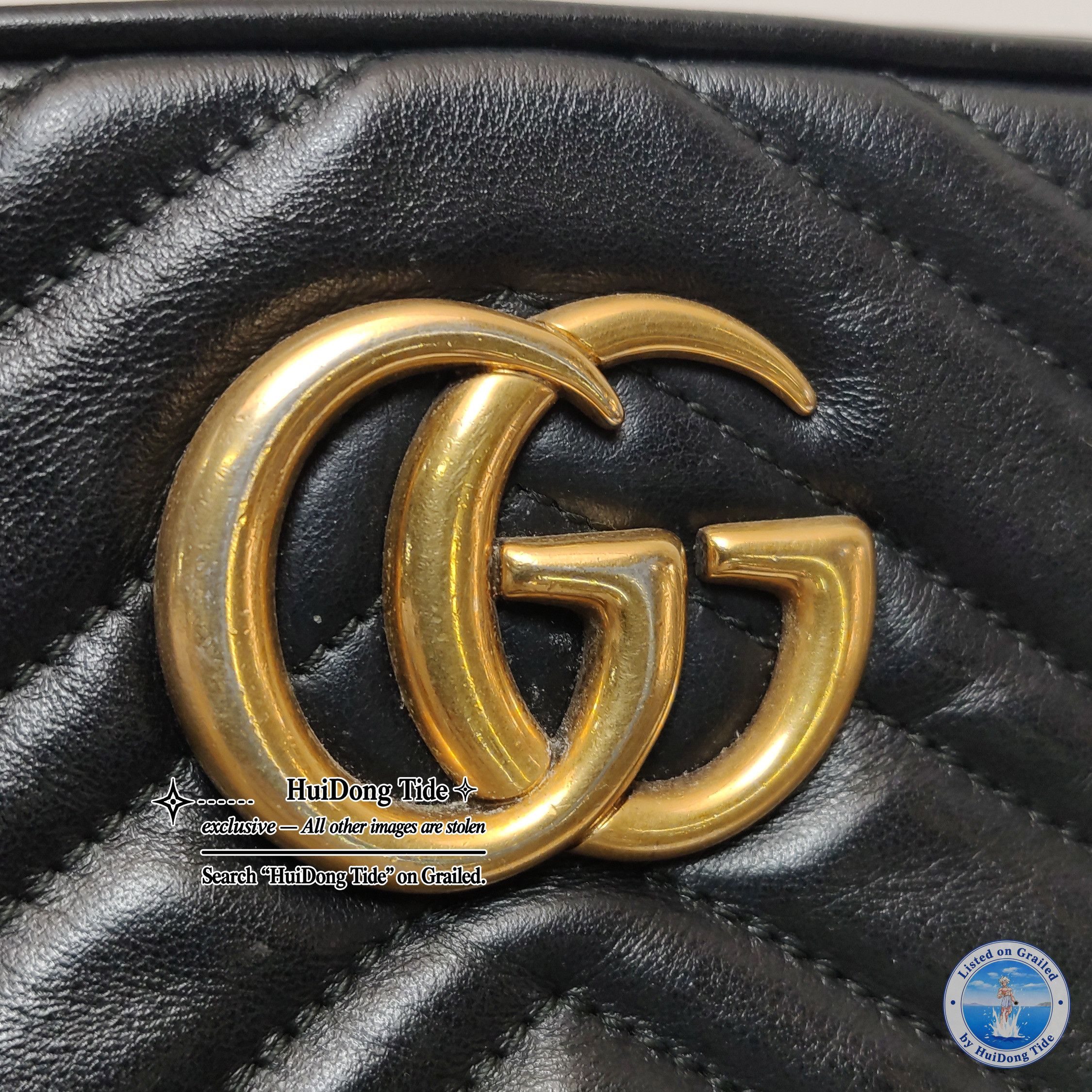 Gucci Gucci GG Marmont V-Quilted Leather Shoulder Bag Size ONE SIZE - 13 Thumbnail