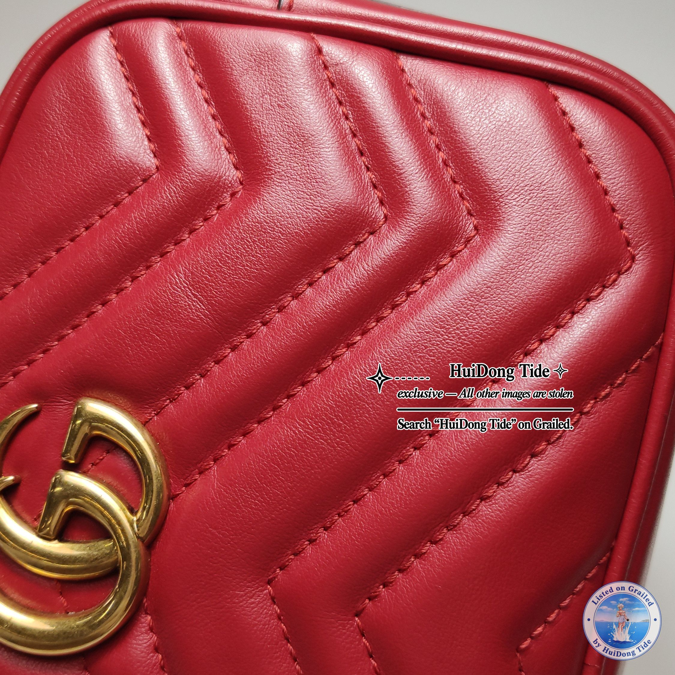 Gucci Gucci GG Marmont Red Leather Camera Bag ONE SIZE Size ONE SIZE - 20 Thumbnail
