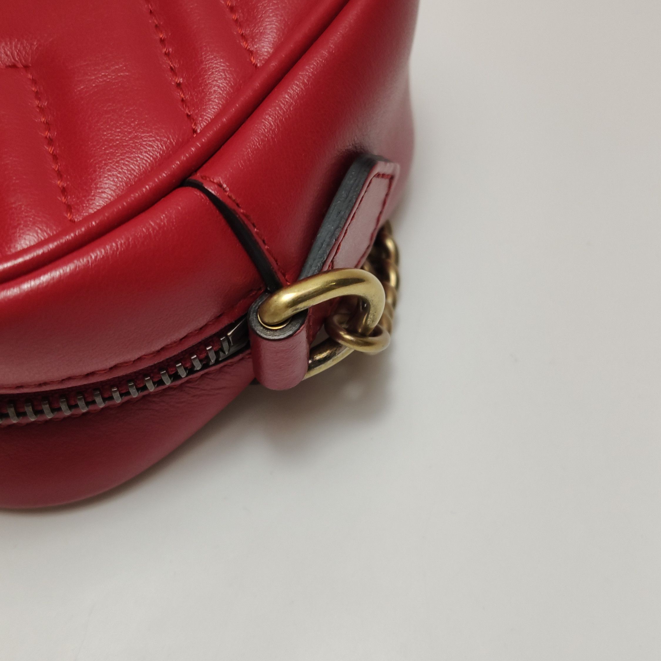 Gucci Gucci GG Marmont Red Leather Camera Bag ONE SIZE Size ONE SIZE - 13 Thumbnail