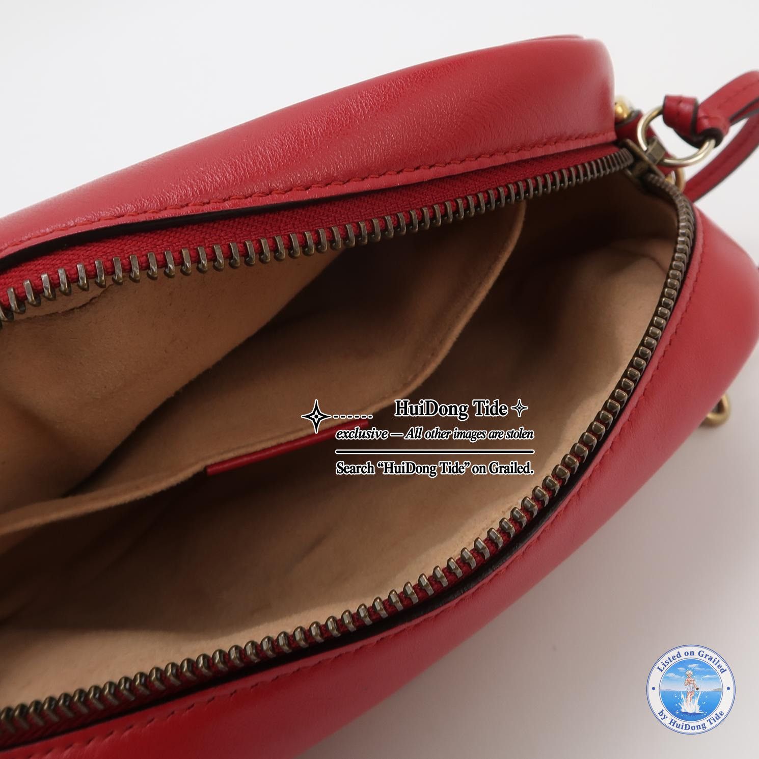 Gucci Gucci GG Marmont Red Leather Camera Bag ONE SIZE Size ONE SIZE - 7 Thumbnail