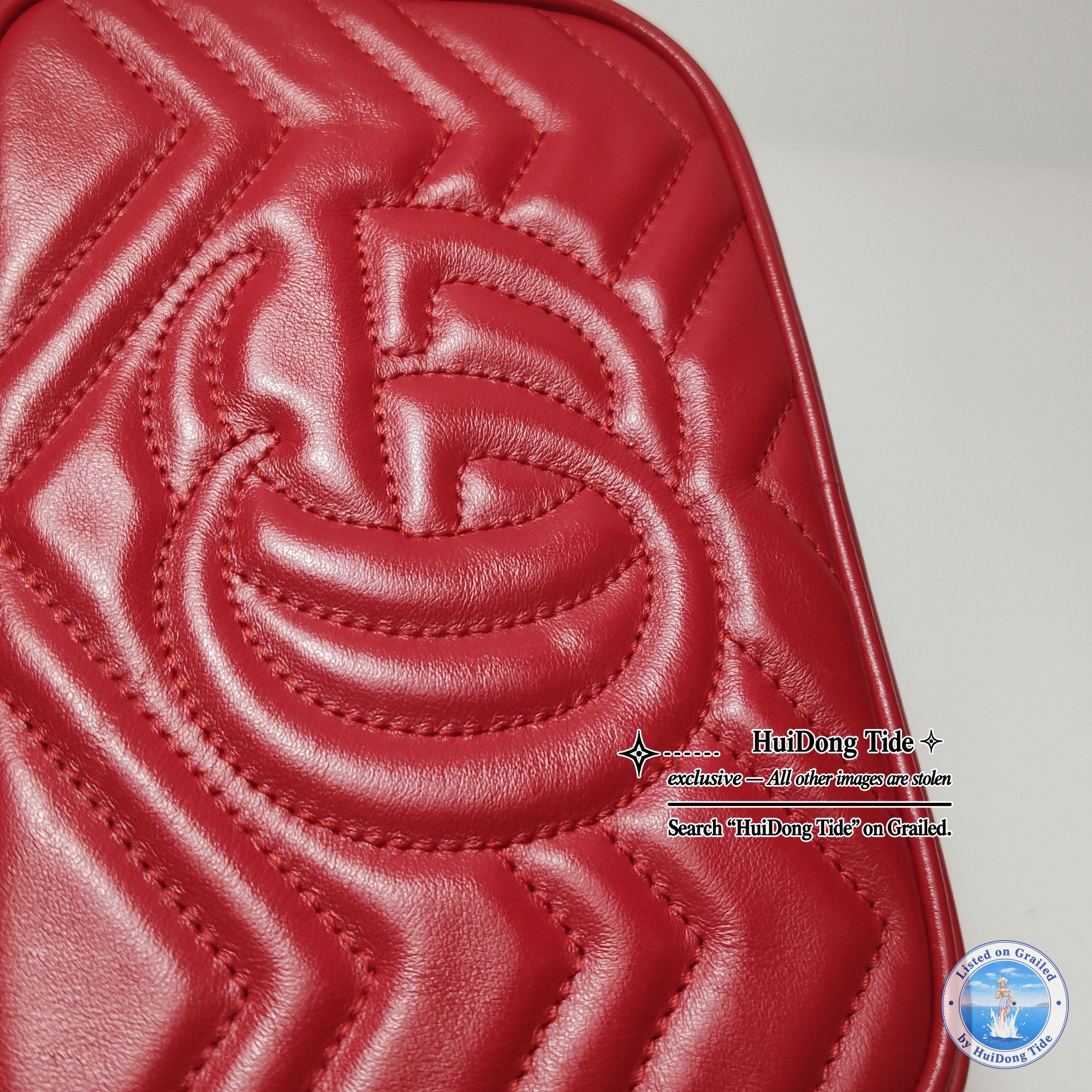 Gucci Gucci GG Marmont Red Leather Camera Bag ONE SIZE Size ONE SIZE - 19 Thumbnail