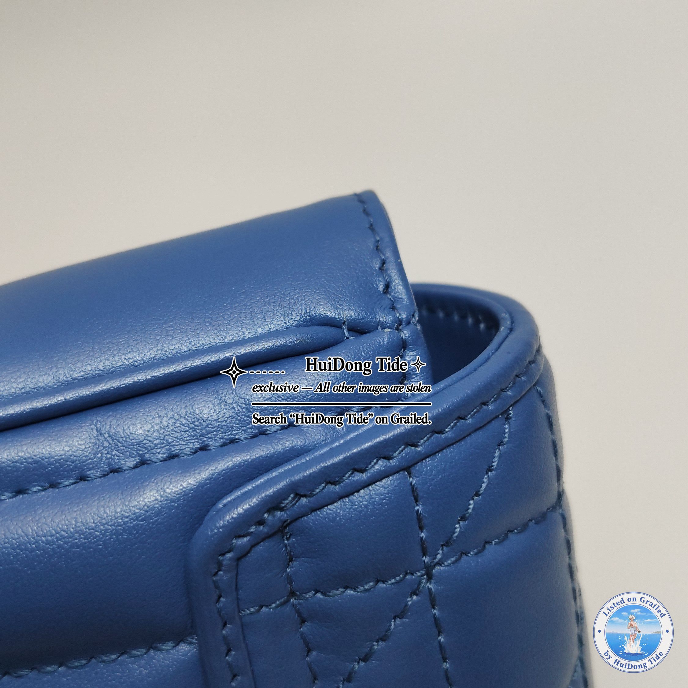 Gucci Gucci GG Marmont Leather Shoulder Bag Blue Size ONE SIZE - 16 Thumbnail