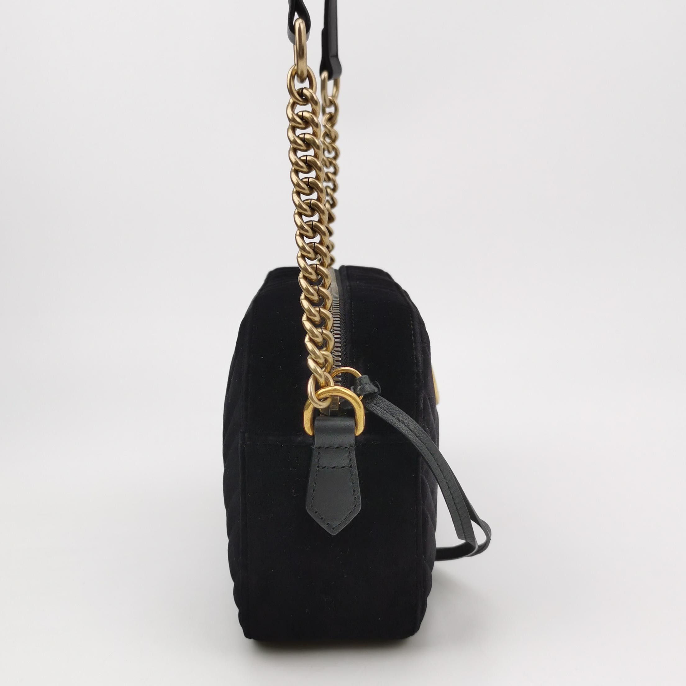 Gucci Gucci GG Marmont Velvet Camera Bag Size ONE SIZE Size ONE SIZE - 4 Thumbnail
