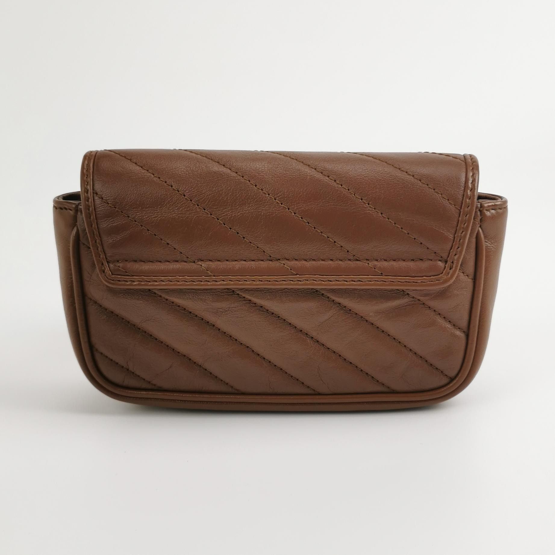 Gucci Gucci GG Marmont Quilted Leather Super Mini Bag Brown Size ONE SIZE - 5 Thumbnail
