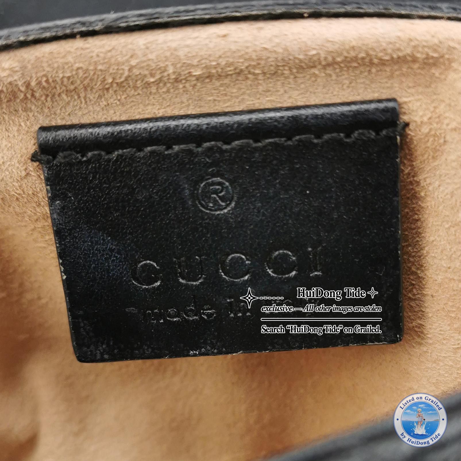 Gucci Gucci GG Marmont Super Mini Leather Crossbody Bag Size ONE SIZE - 8 Thumbnail