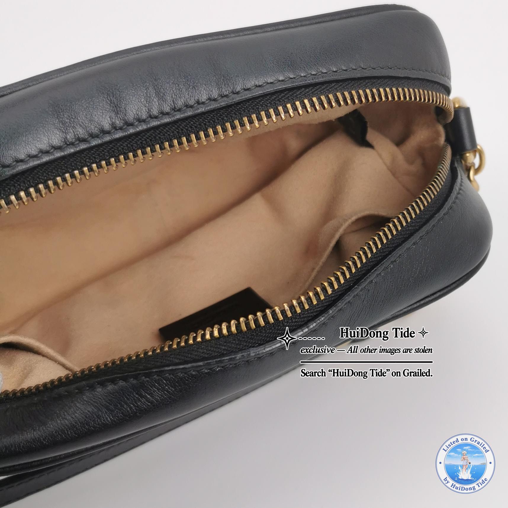 Gucci Gucci GG Marmont Black Leather Camera Bag Mini Size ONE SIZE - 7 Thumbnail