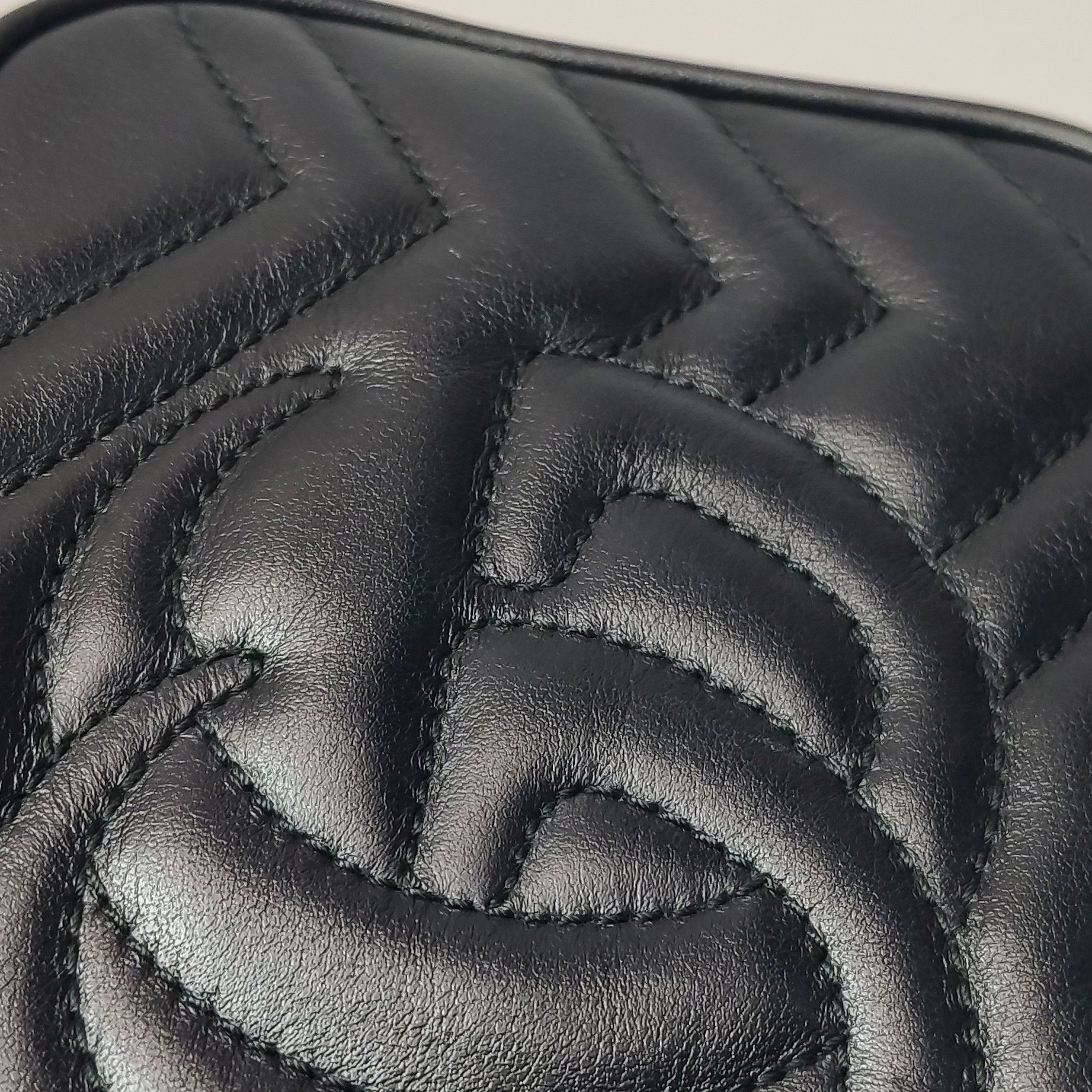 Gucci Gucci GG Marmont Black Leather Camera Bag Mini Size ONE SIZE - 20 Thumbnail