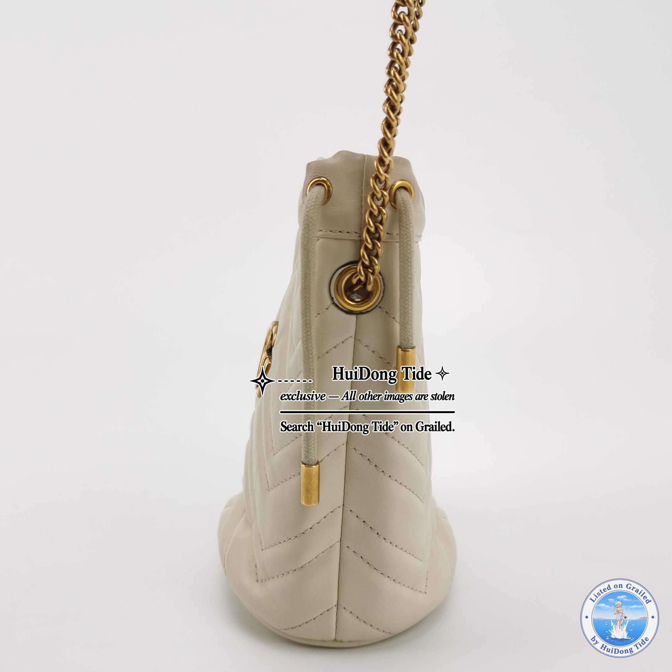 Gucci Gucci GG Marmont Quilted Leather Mini Bucket Bag ONE SIZE Size ONE SIZE - 3 Thumbnail
