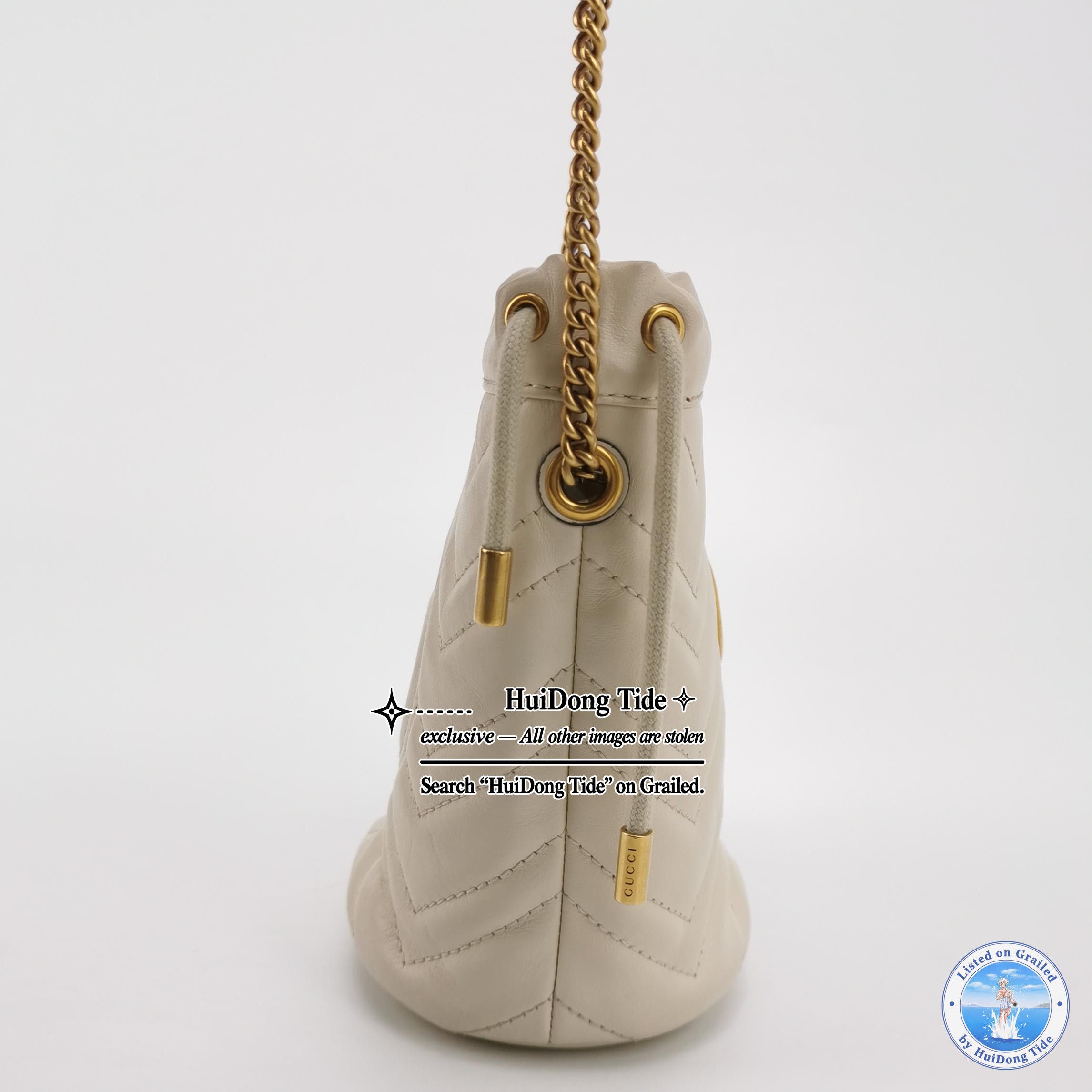 Gucci Gucci GG Marmont Quilted Leather Mini Bucket Bag ONE SIZE Size ONE SIZE - 4 Thumbnail