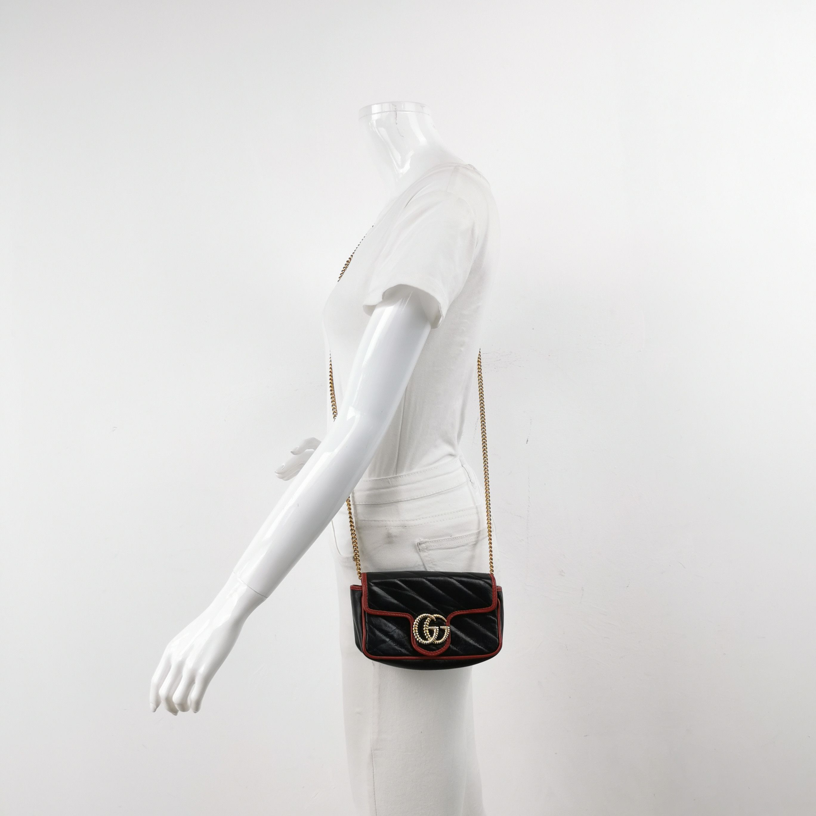 Gucci Gucci GG Marmont Mini Leather Shoulder Bag One Size Size ONE SIZE - 2 Thumbnail