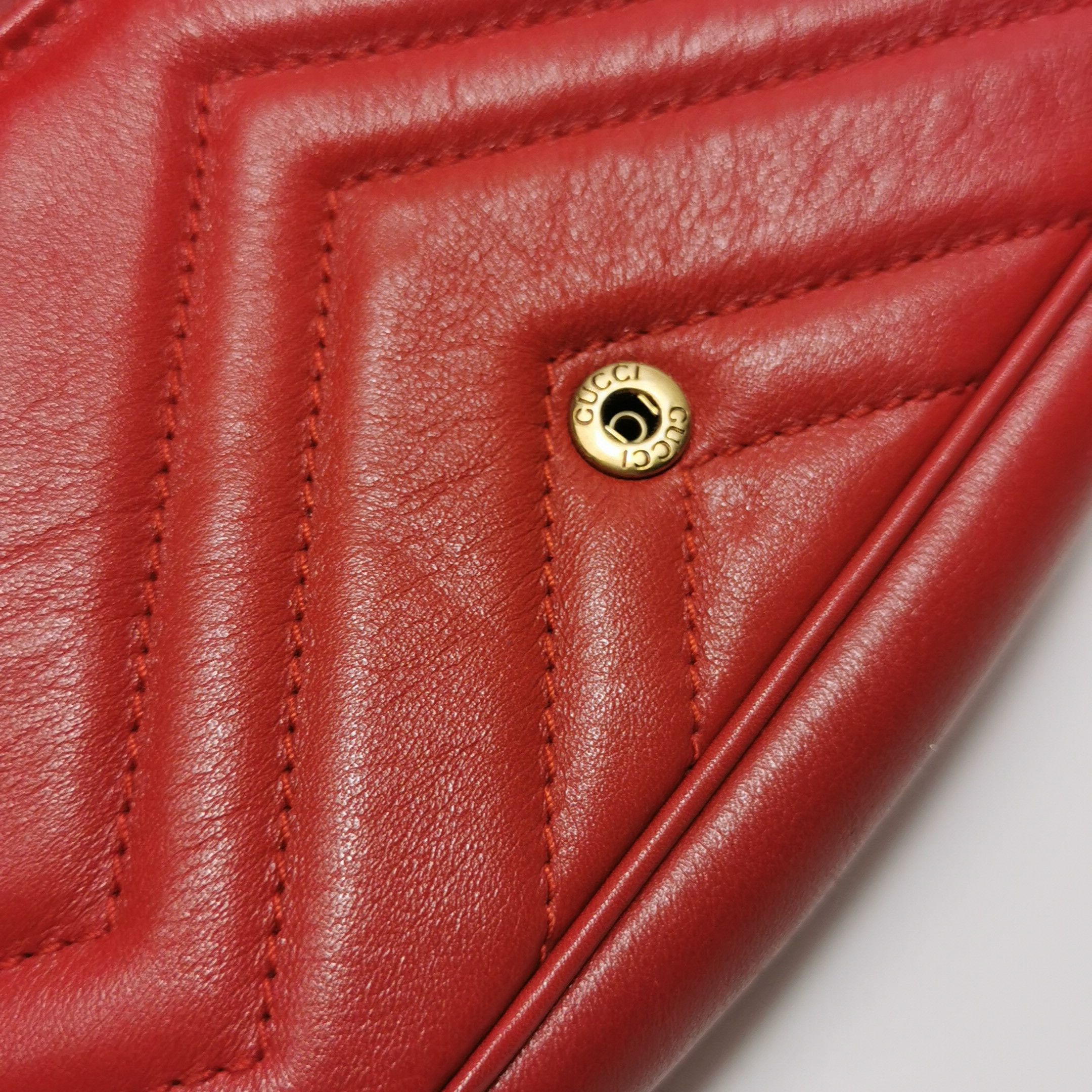Gucci Gucci GG Marmont Red Leather Crossbody Bag ONE SIZE Size ONE SIZE - 12 Thumbnail