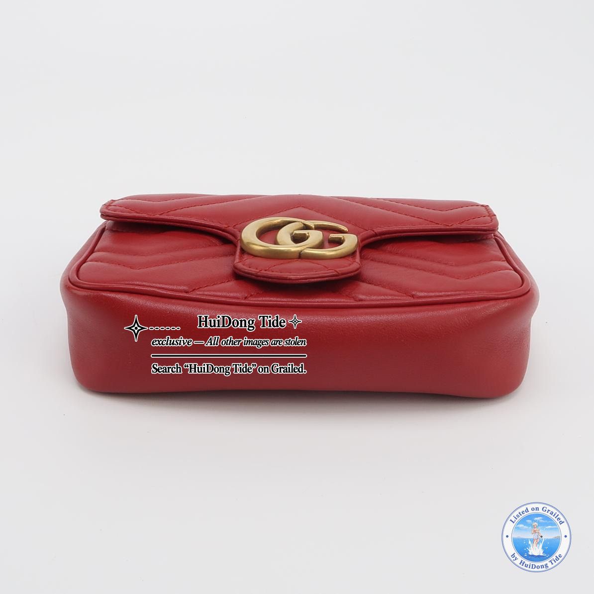 Gucci Gucci GG Marmont Red Leather Crossbody Bag ONE SIZE Size ONE SIZE - 6 Thumbnail