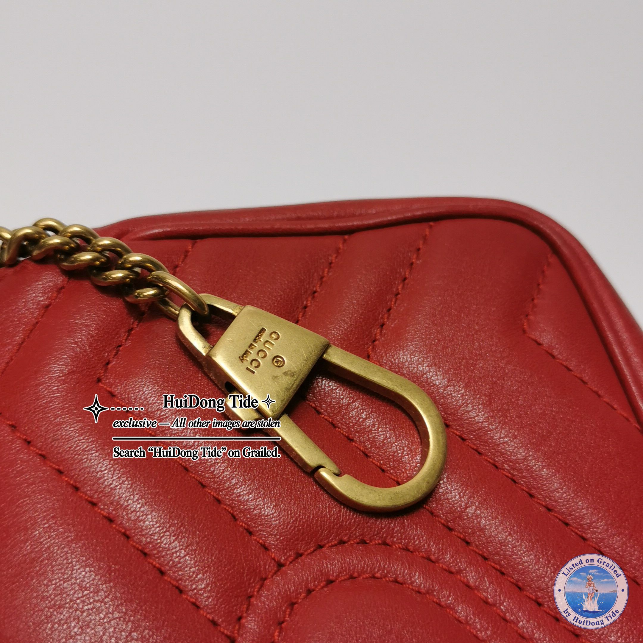 Gucci Gucci GG Marmont Red Leather Crossbody Bag ONE SIZE Size ONE SIZE - 15 Thumbnail