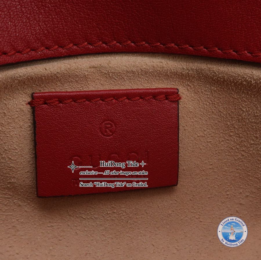 Gucci Gucci GG Marmont Red Leather Crossbody Bag ONE SIZE Size ONE SIZE - 8 Thumbnail