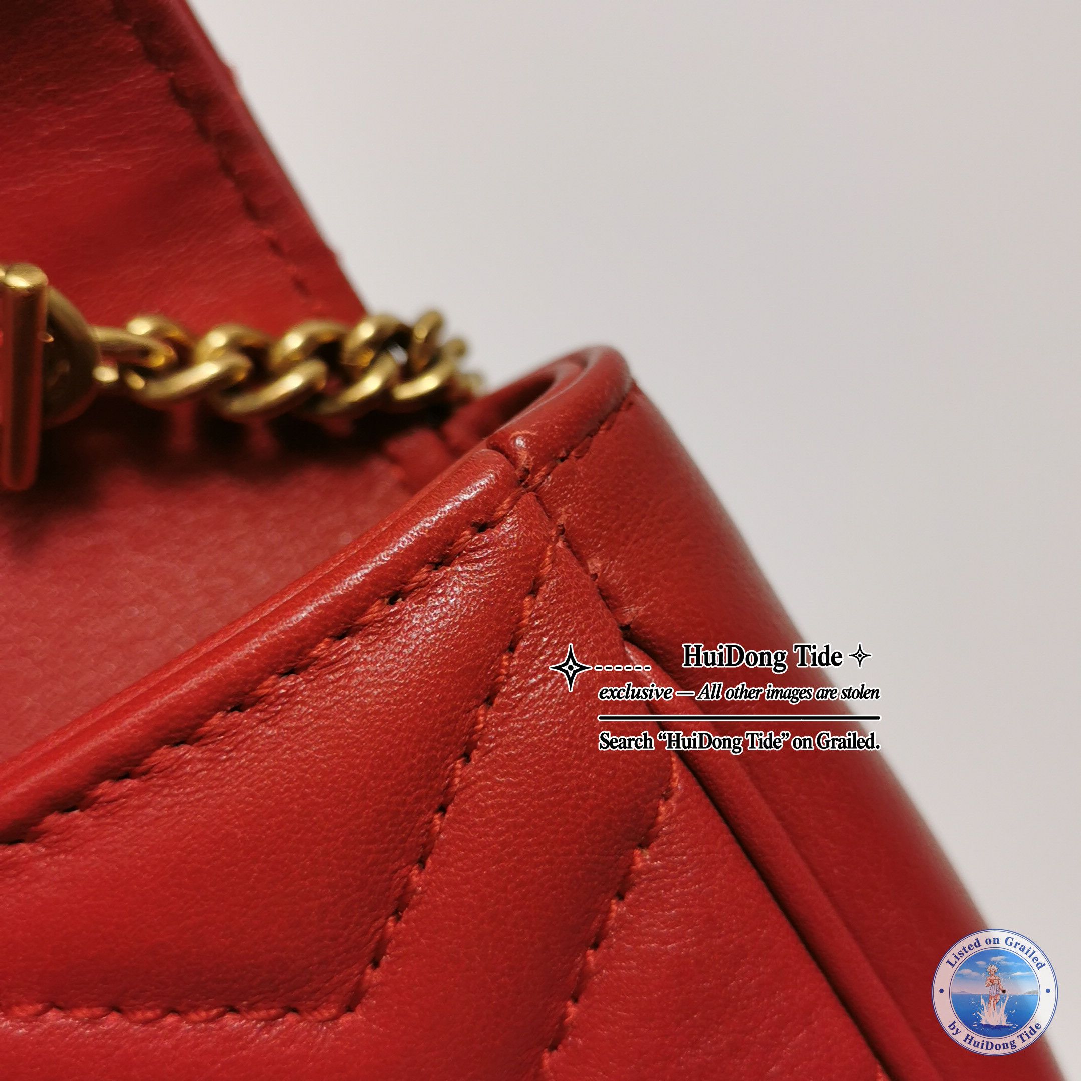 Gucci Gucci GG Marmont Red Leather Crossbody Bag ONE SIZE Size ONE SIZE - 19 Thumbnail