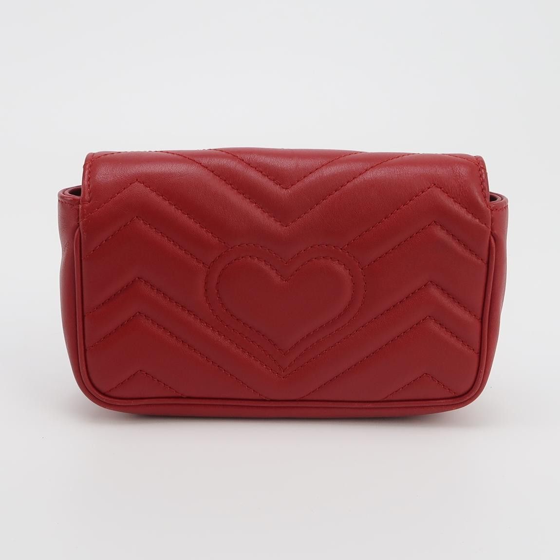 Gucci Gucci GG Marmont Red Leather Crossbody Bag ONE SIZE Size ONE SIZE - 5 Thumbnail