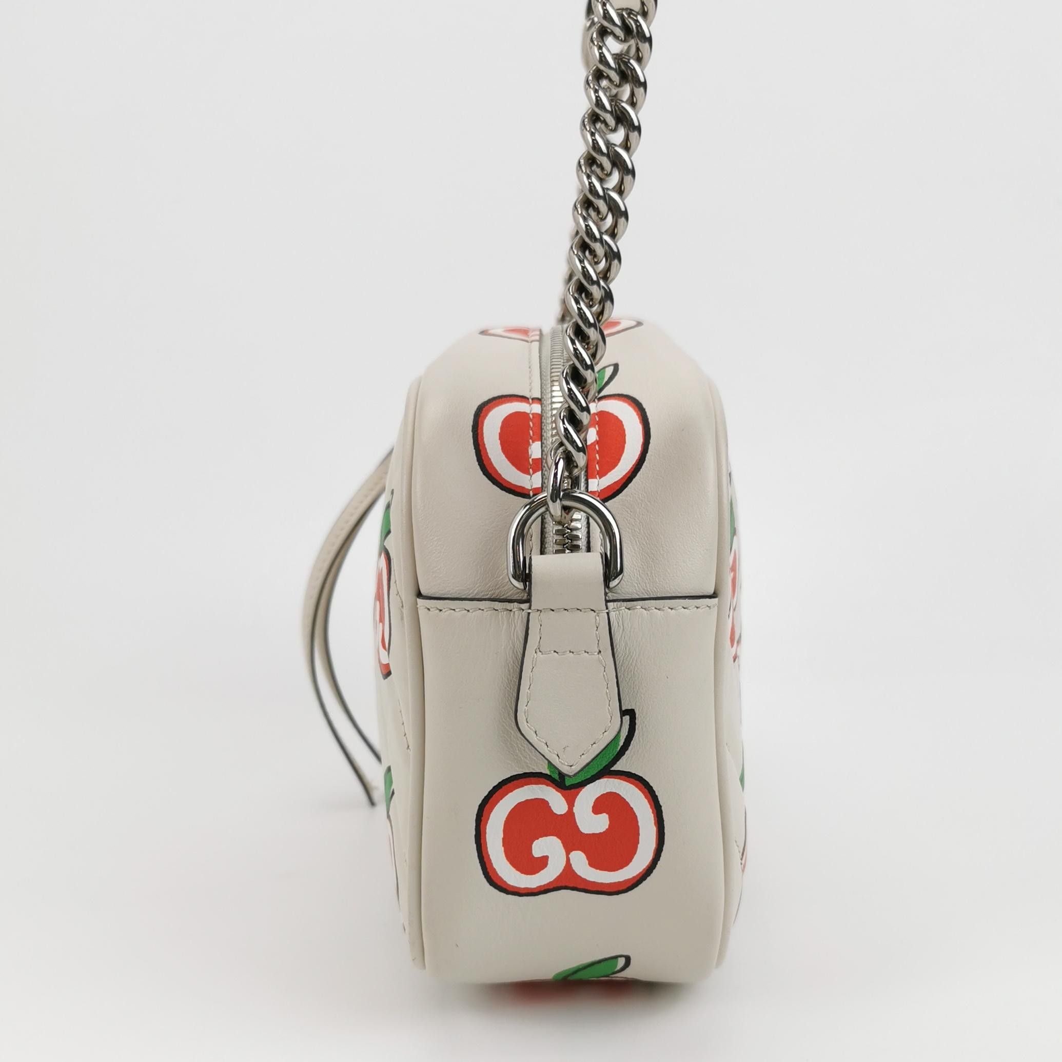 Gucci Gucci GG Marmont Apple Print Shoulder Bag Size ONE SIZE Size ONE SIZE - 3 Thumbnail