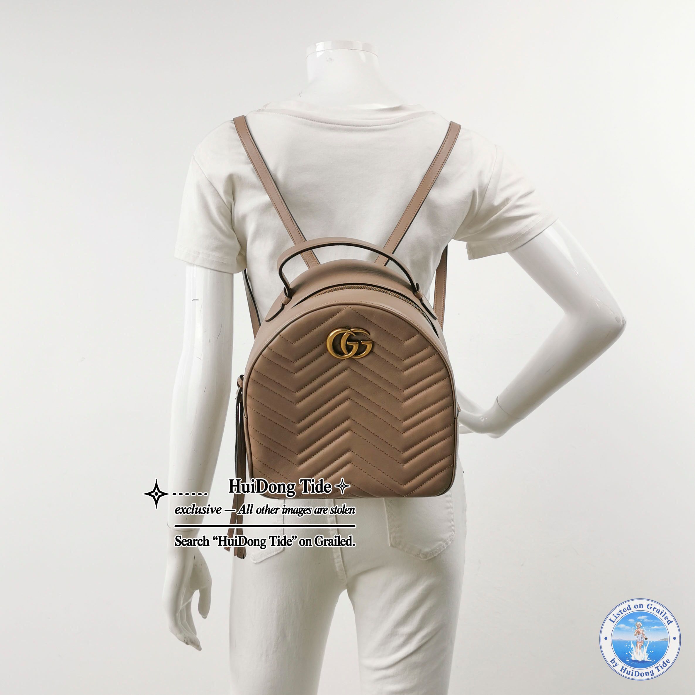 Gucci Gucci GG Marmont Leather Backpack Size ONE SIZE Size ONE SIZE - 2 Thumbnail