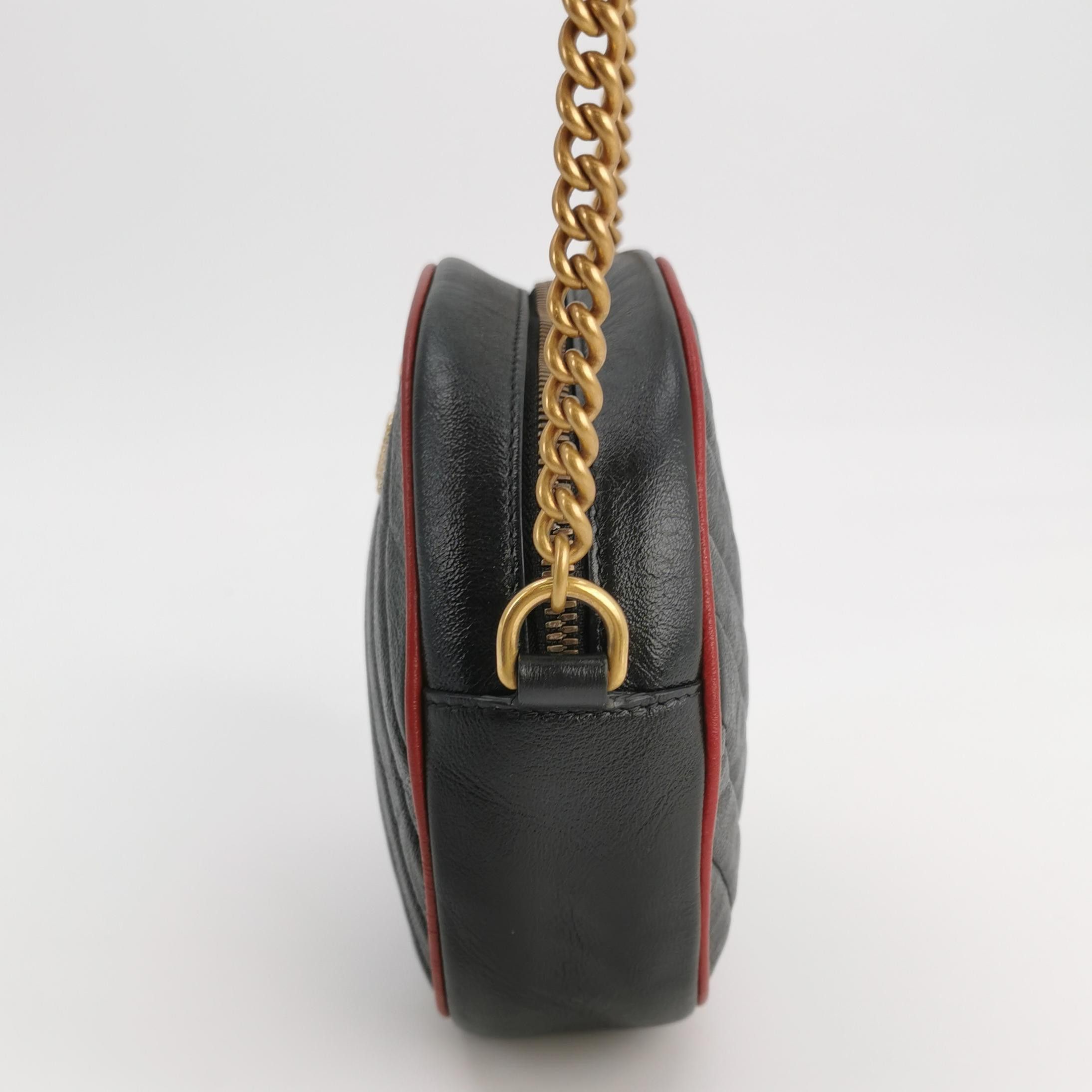 Gucci Gucci GG Marmont Round Leather Shoulder Bag ONE SIZE Size ONE SIZE - 3 Thumbnail