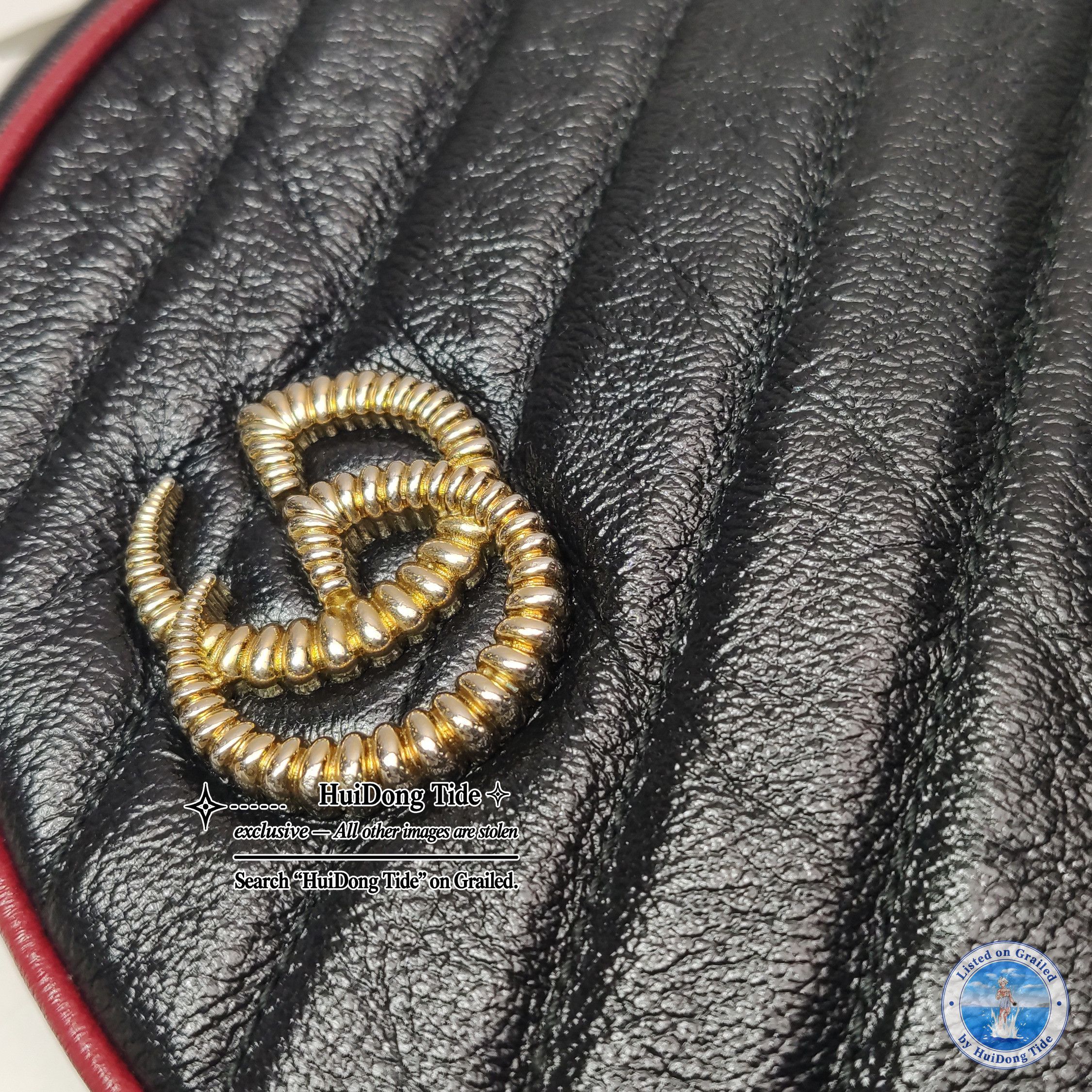 Gucci Gucci GG Marmont Round Leather Shoulder Bag ONE SIZE Size ONE SIZE - 11 Thumbnail