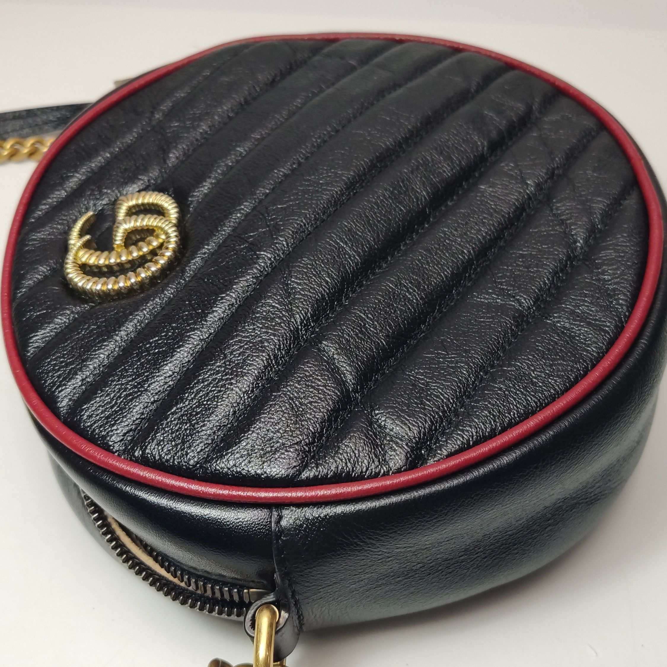 Gucci Gucci GG Marmont Round Leather Shoulder Bag ONE SIZE Size ONE SIZE - 15 Thumbnail