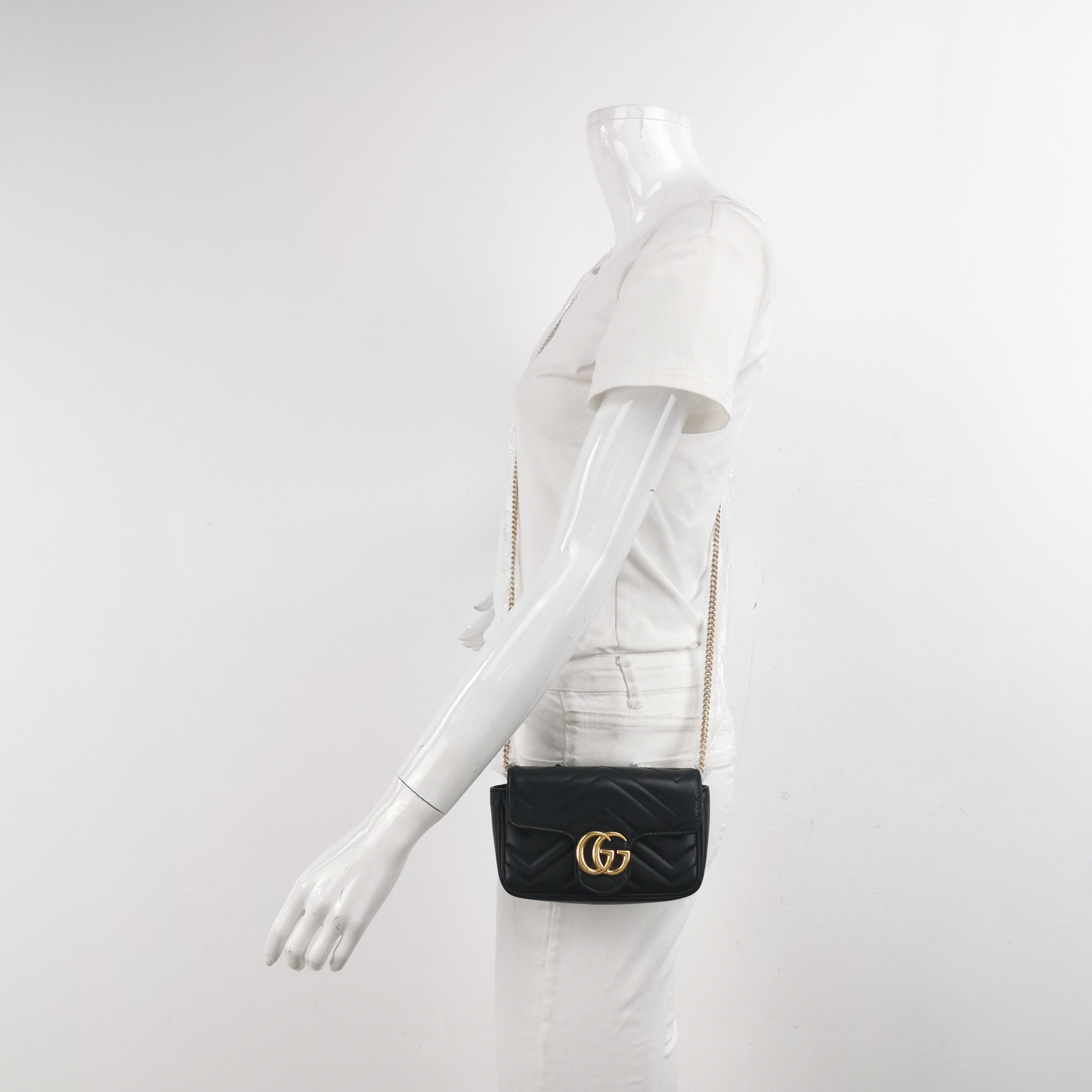 Gucci Gucci GG Marmont Leather Mini Flap Bag ONE SIZE Size ONE SIZE - 2 Thumbnail