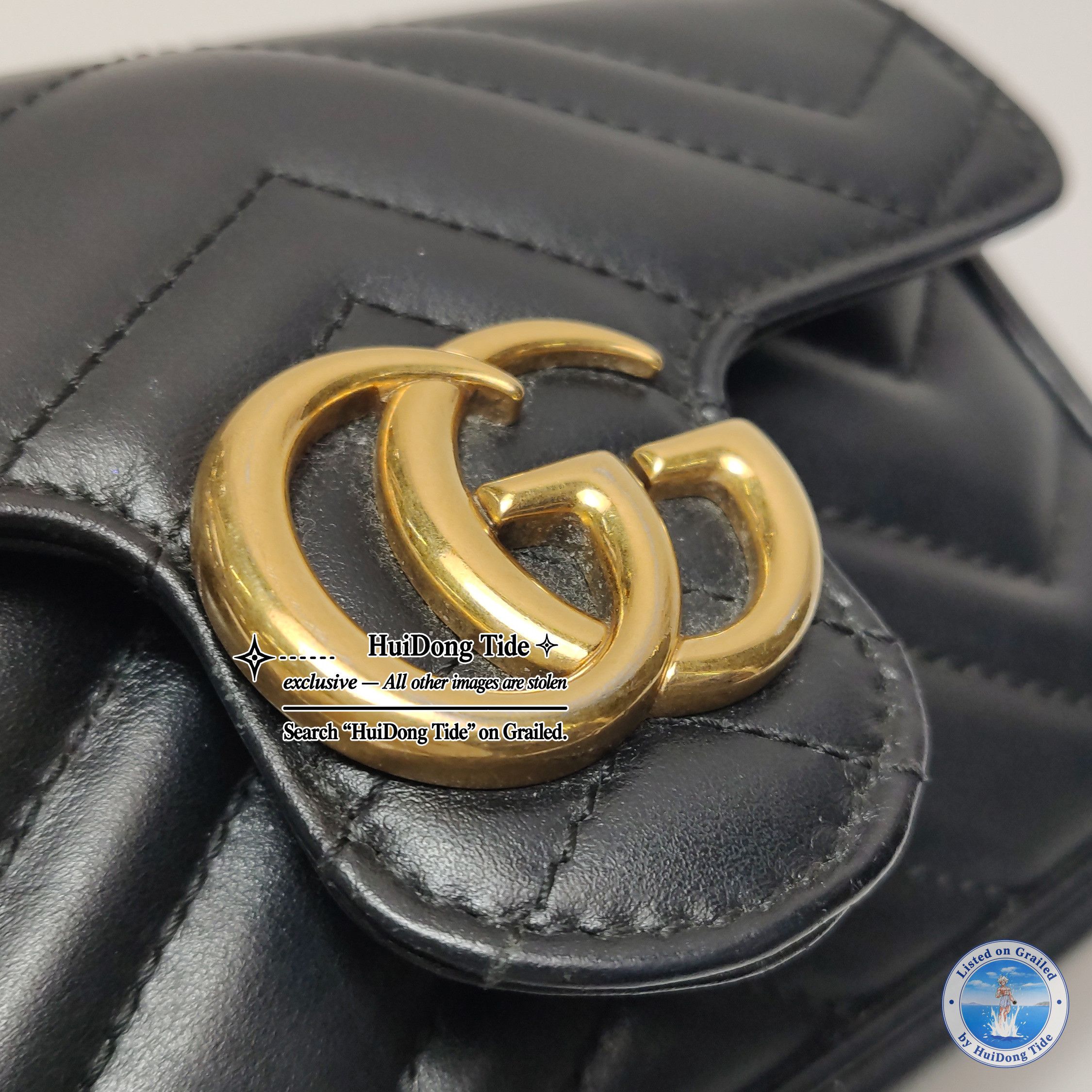 Gucci Gucci GG Marmont Leather Mini Flap Bag ONE SIZE Size ONE SIZE - 12 Thumbnail